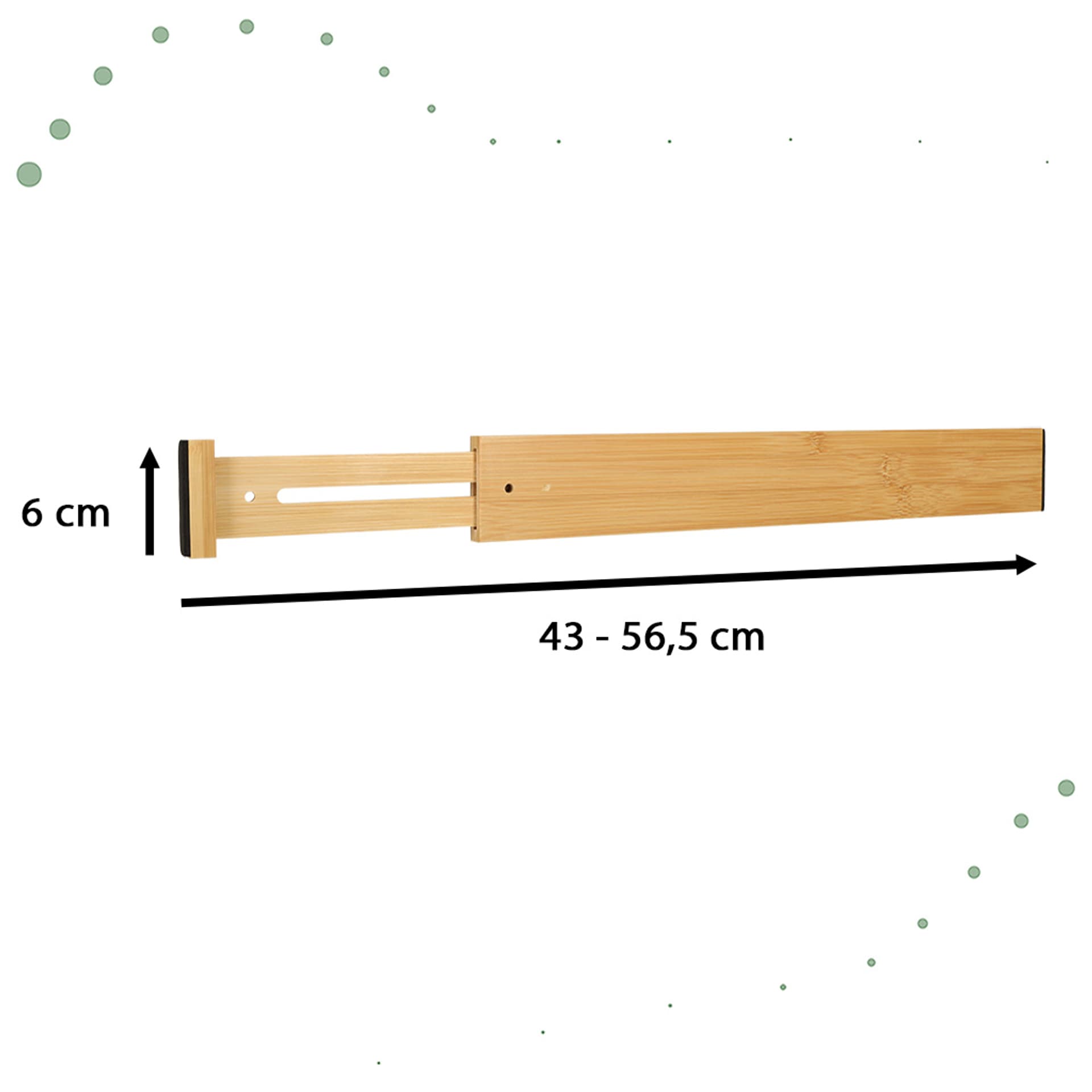 

Organizer do szuflady regulowany separator bambusowy 56x6x1,5cm 1 sztuka