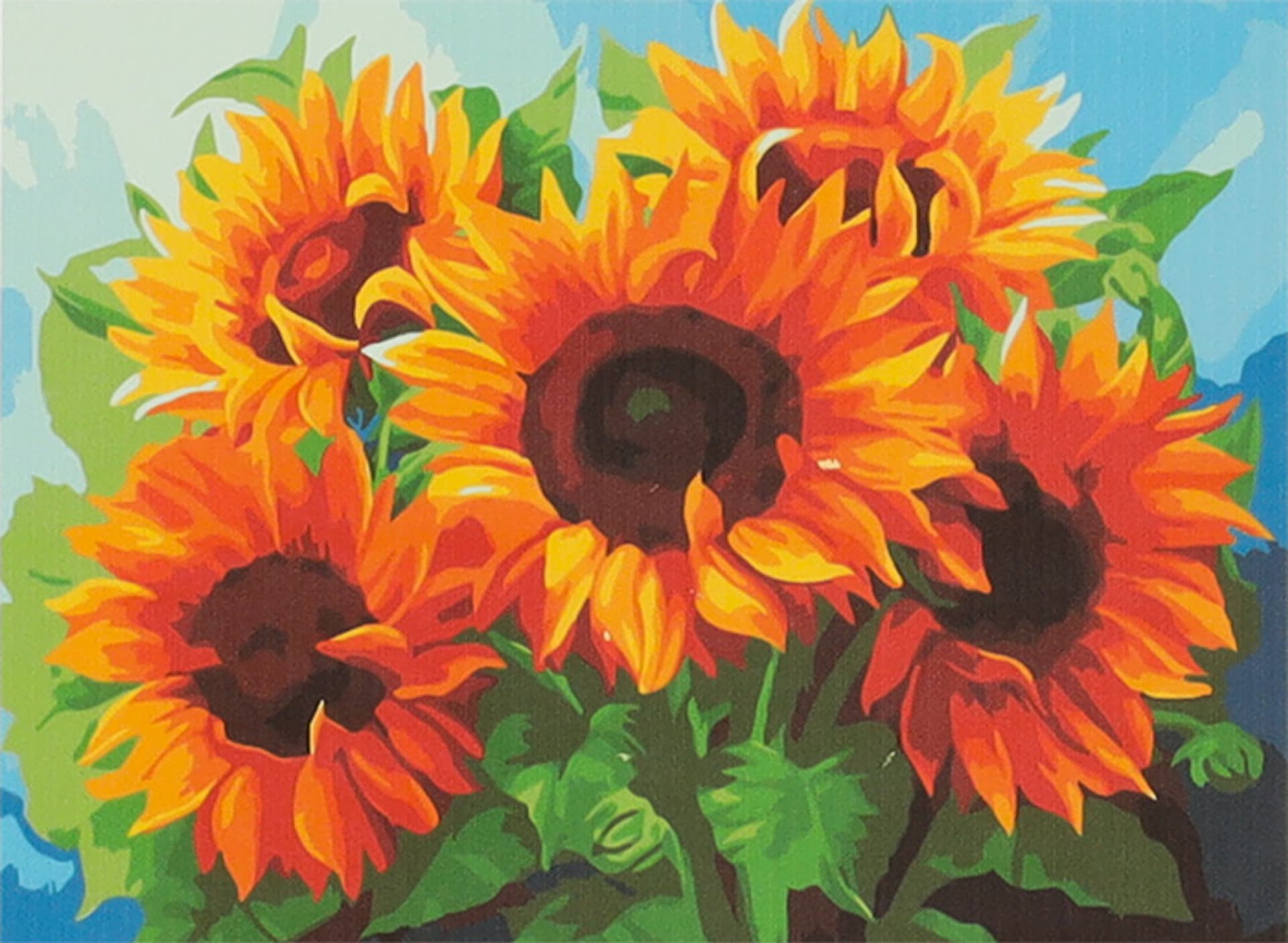 

Malowanie po numerach obraz 50x40cm słoneczniki