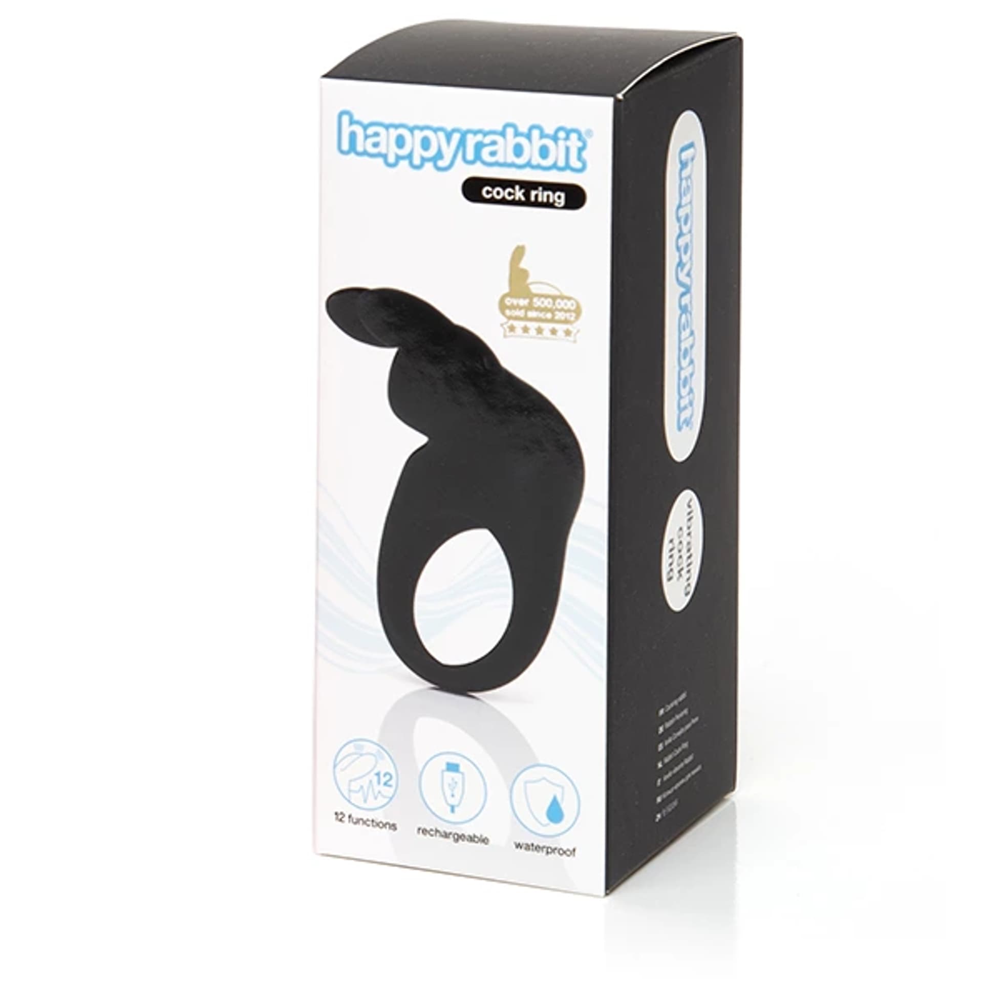 

Pierścień wibrujący - Happy Rabbit Rechargeable Vibrating Rabbit Cock Ring Black