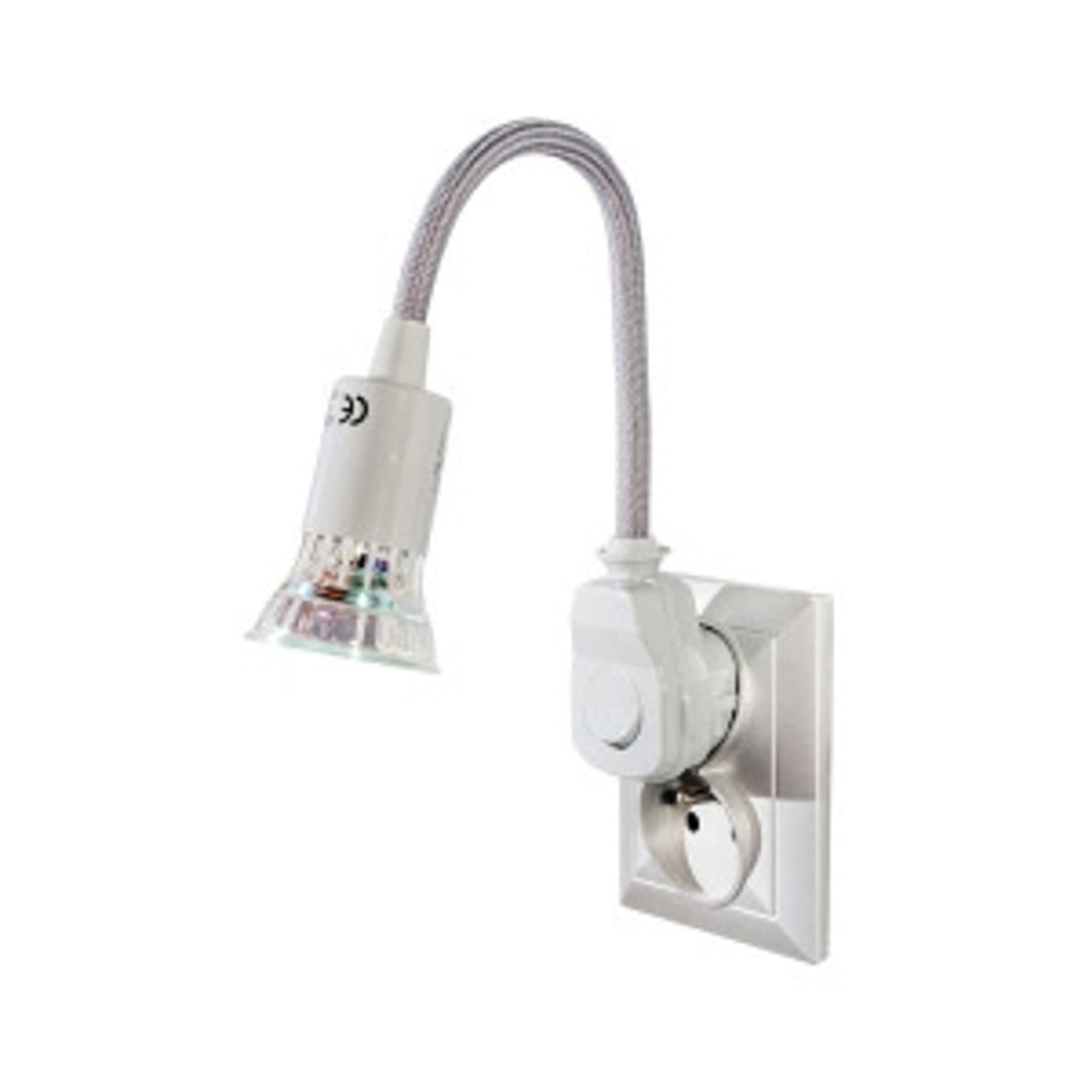 

Lampka wtyczkowa z żarówką LED, popielata