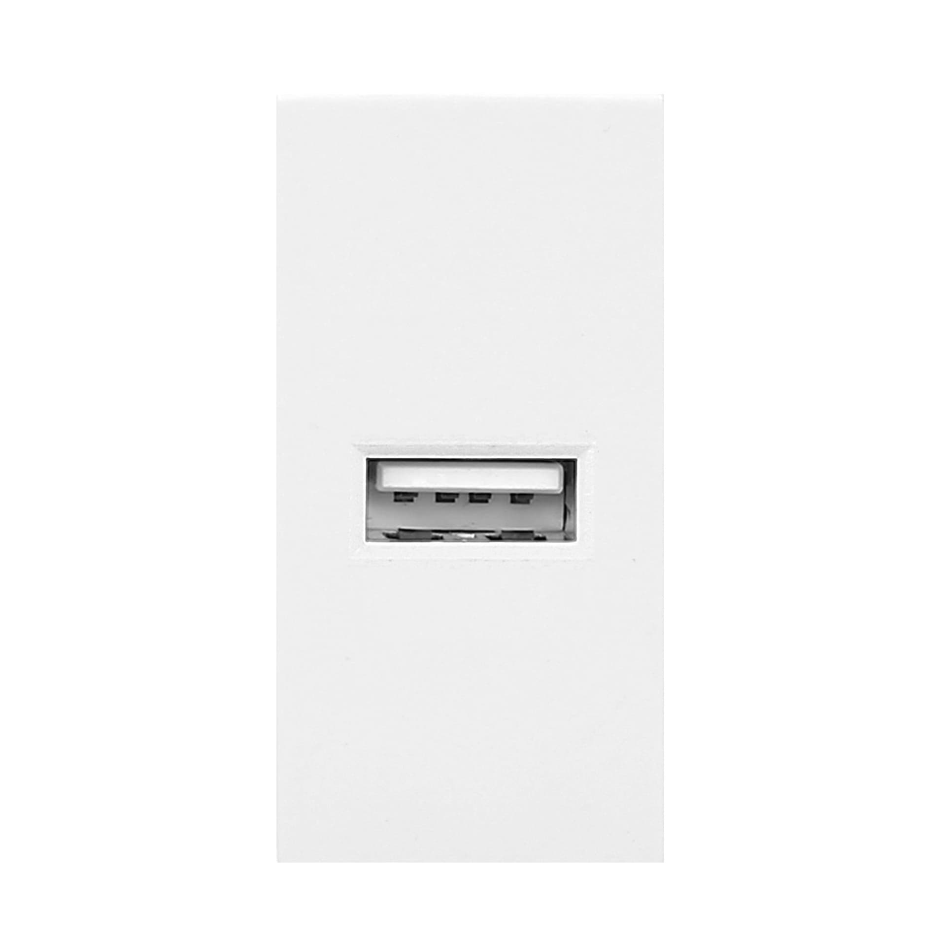 

NOEN USB, port modułowy 22,5x45mm z ładowarką USB, 2,1A 5V DC, biały