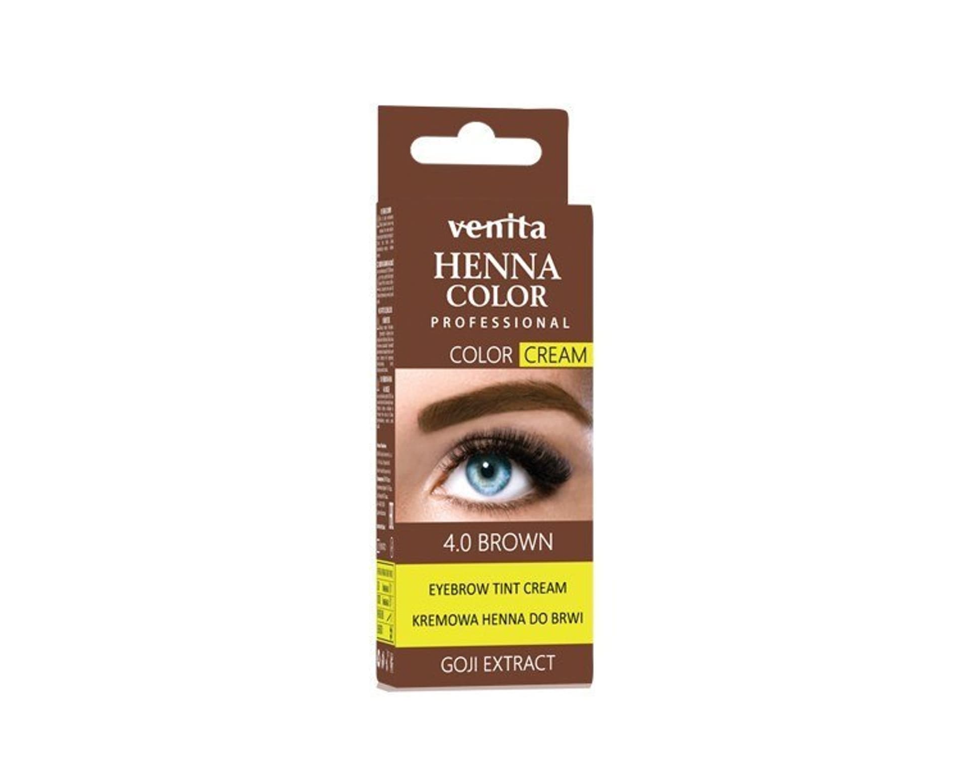 

VENITA Henna Color Kremowa Henna do brwi z ekstraktem z Goji - 4.0 Brown (brąz) 1op.