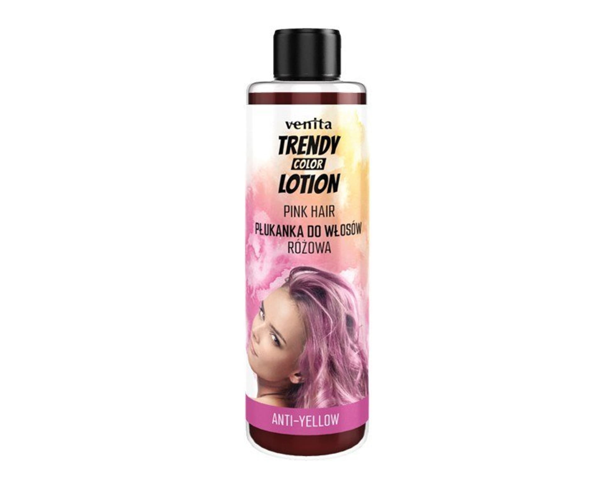 

VENITA Trendy Color Lotion Płukanka do włosów anti-yellow - Różowa 200ml