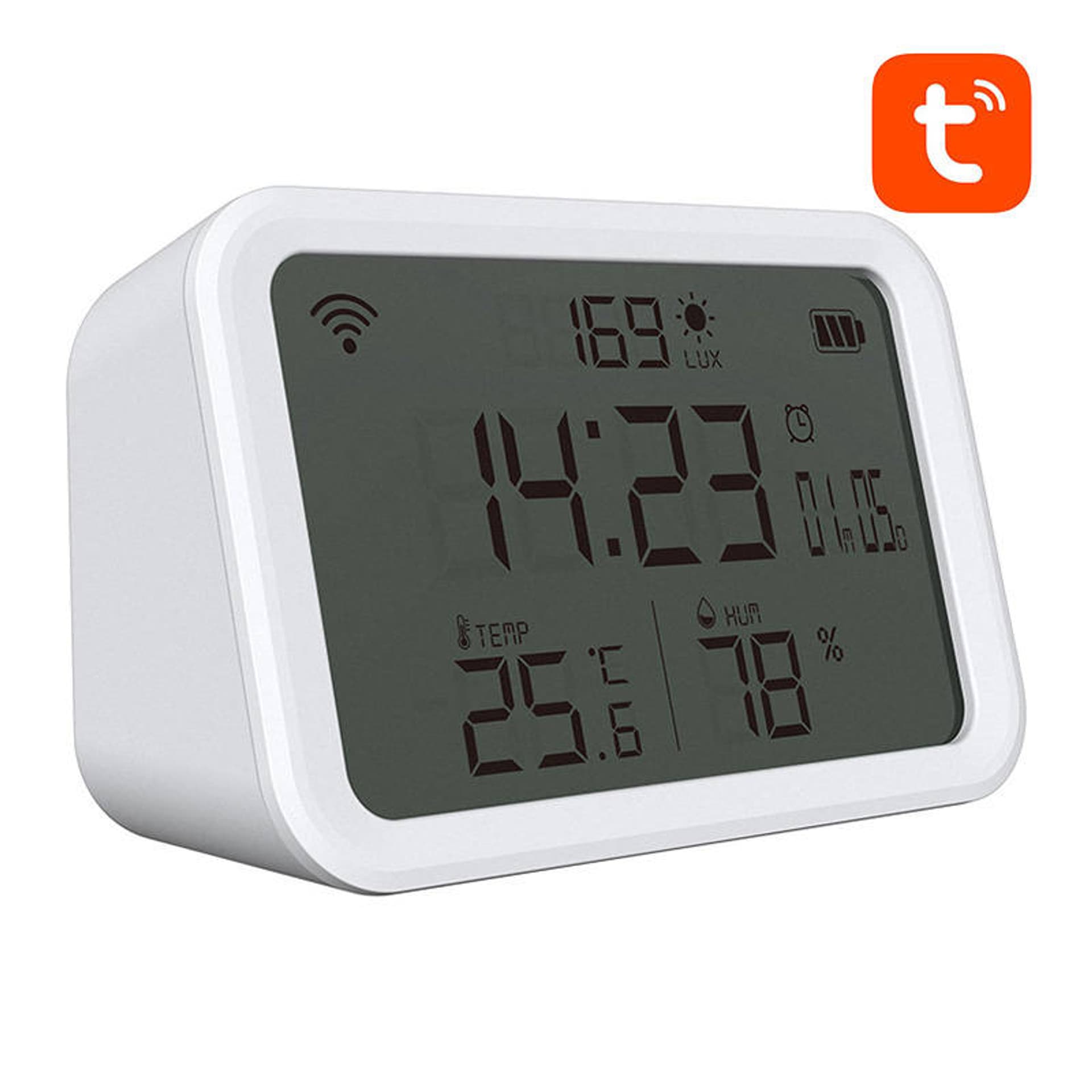 

Czujnik Temperatury, Wilgotności i Światła WiFi NEO NAS-CW01W TUYA