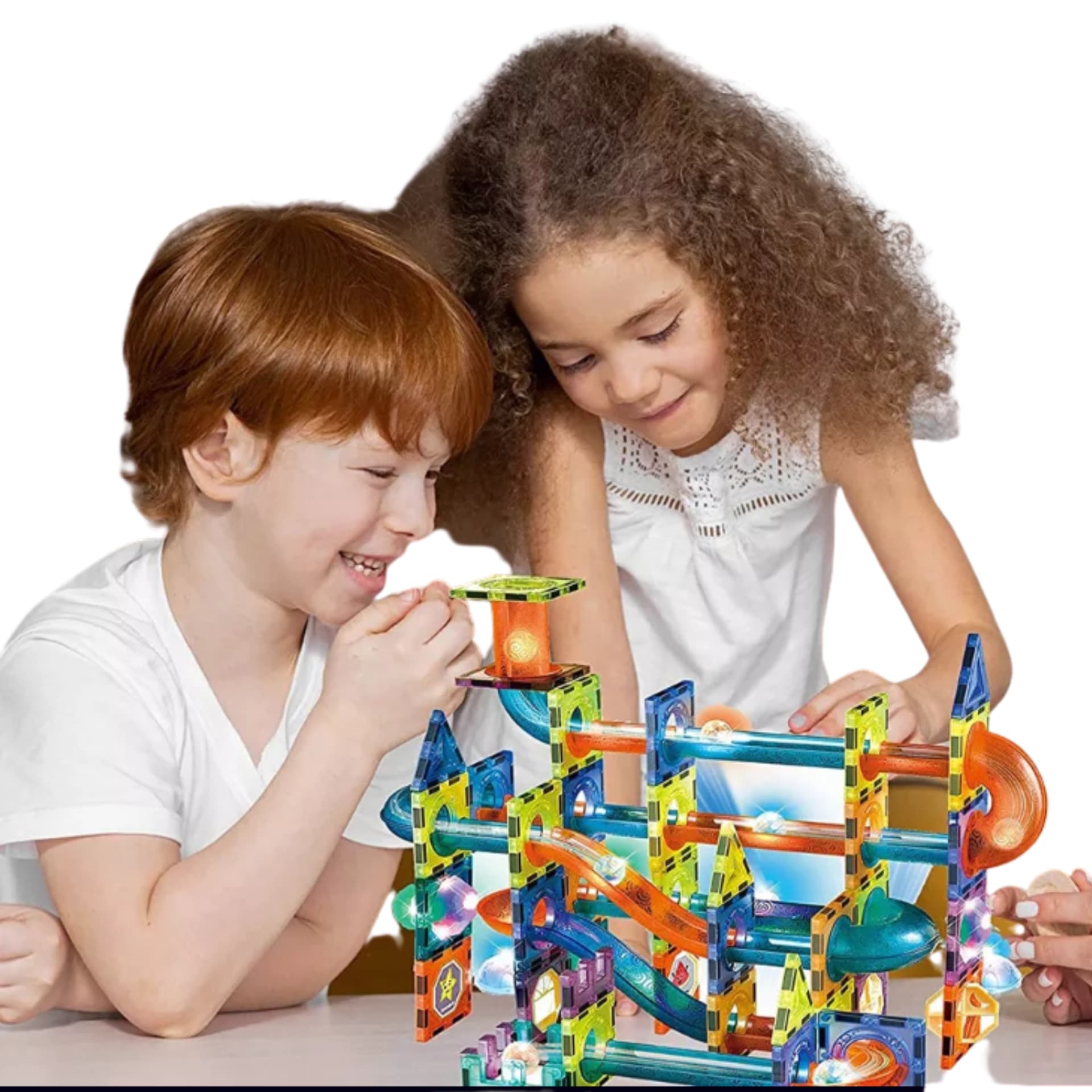 

KLOCKI MAGNETYCZNE EDUKACJA KONSTRUKCYJNE UKŁADANKA TOR KULKA DUŻE 105el 3D