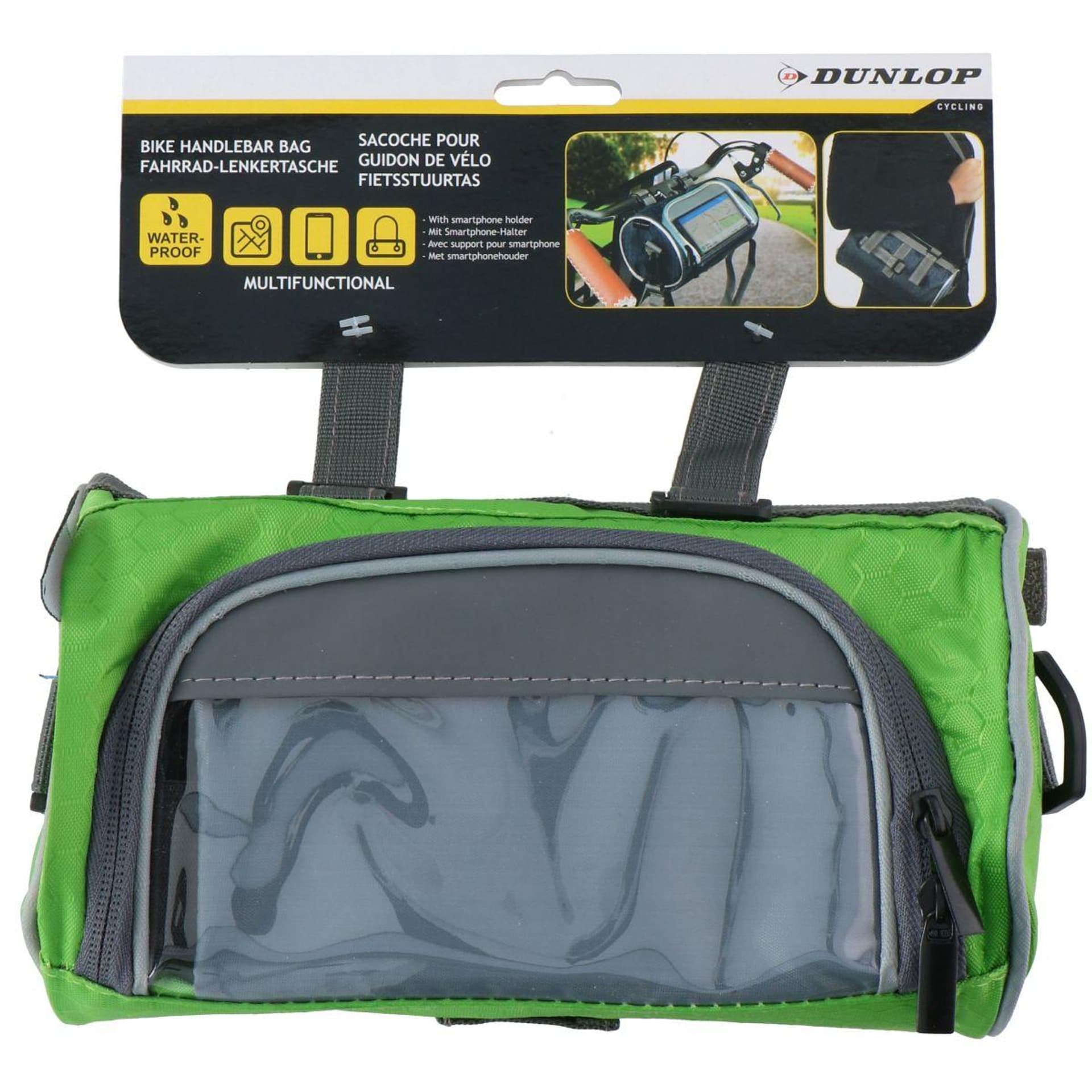 

SAKWA TORBA ROWEROWA 2W1 NA KIEROWNICĘ DUNLOP - ZIELONY
