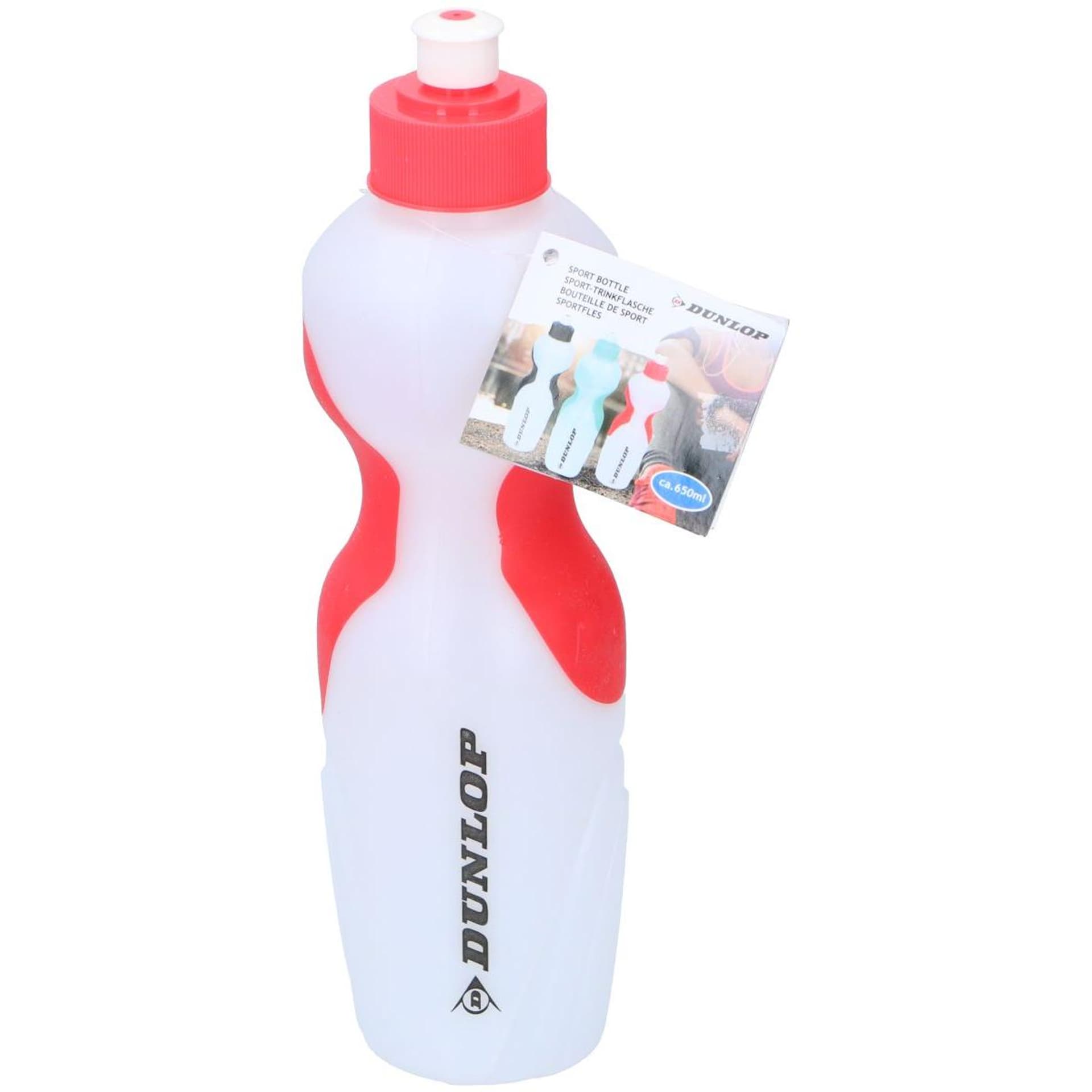 

BIDON ROWEROWY SPORTOWY PROFILOWANY FITNESS 650ML DUNLOP - CZERWONY
