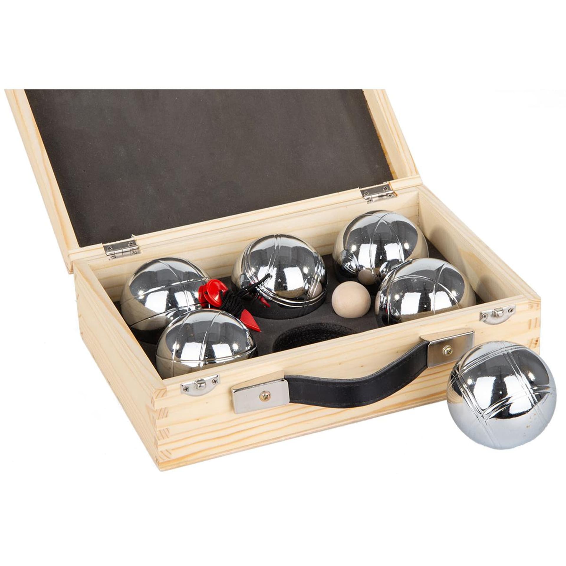 

KULE DO GRY 6SZT- BOULE PETANQUE WALIZKA DREWNIANA ENERO