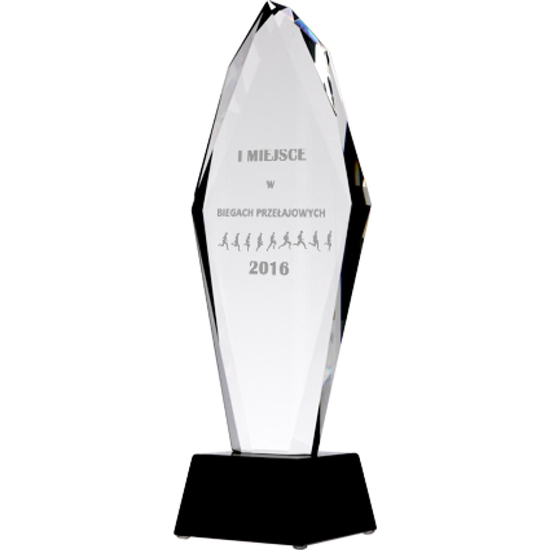 

Trofeum szklane grawerowane H 31 cm