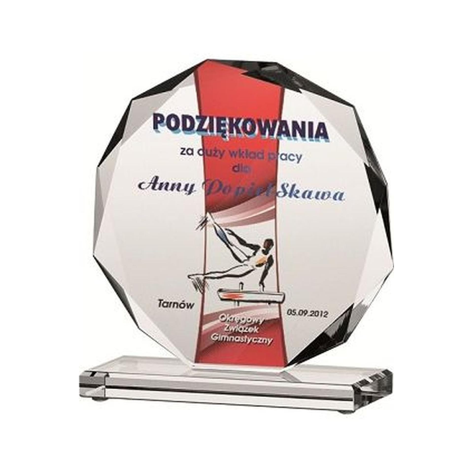 

Trofeum szklane z nadrukiem kolorowym LuxorJet