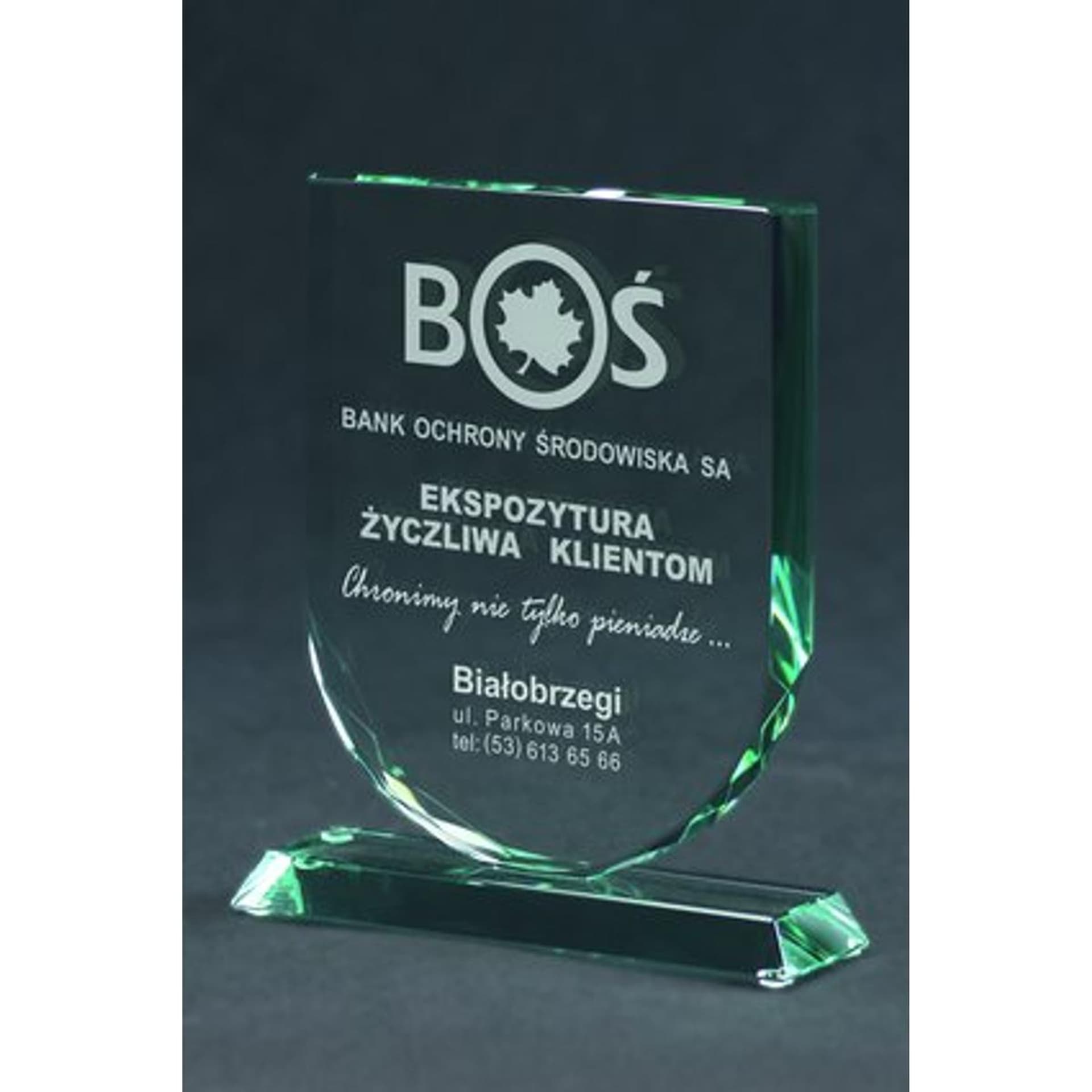 

Trofeum szklane grawerowane z etui