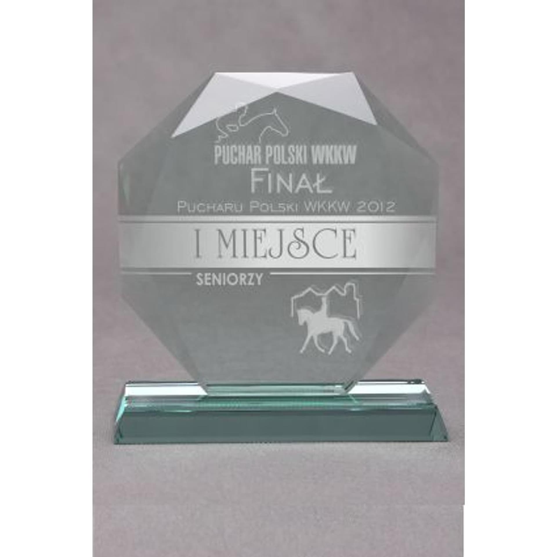

Trofeum szklane grawerowane z etui