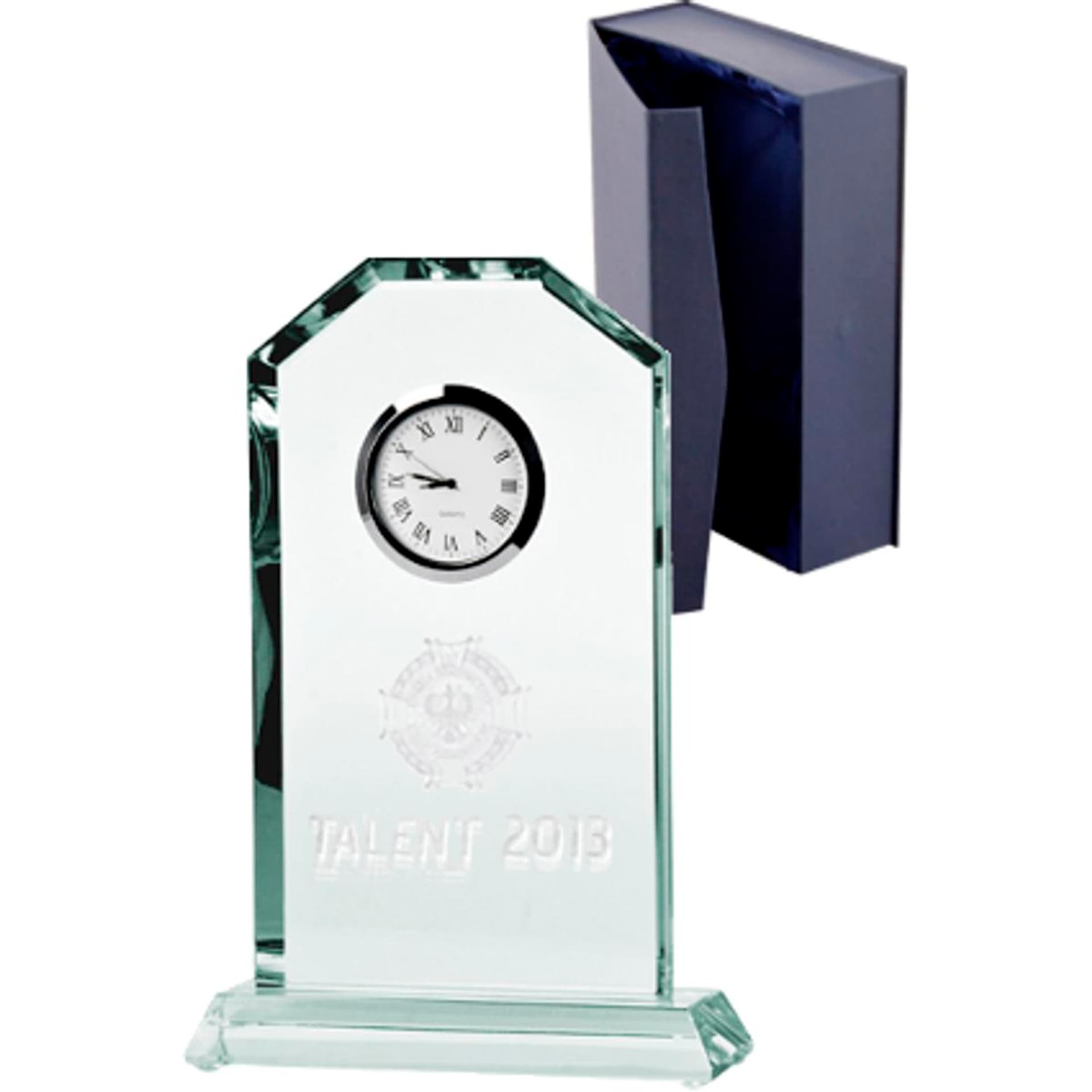 

Trofeum szklane grawerowane 3D z etui