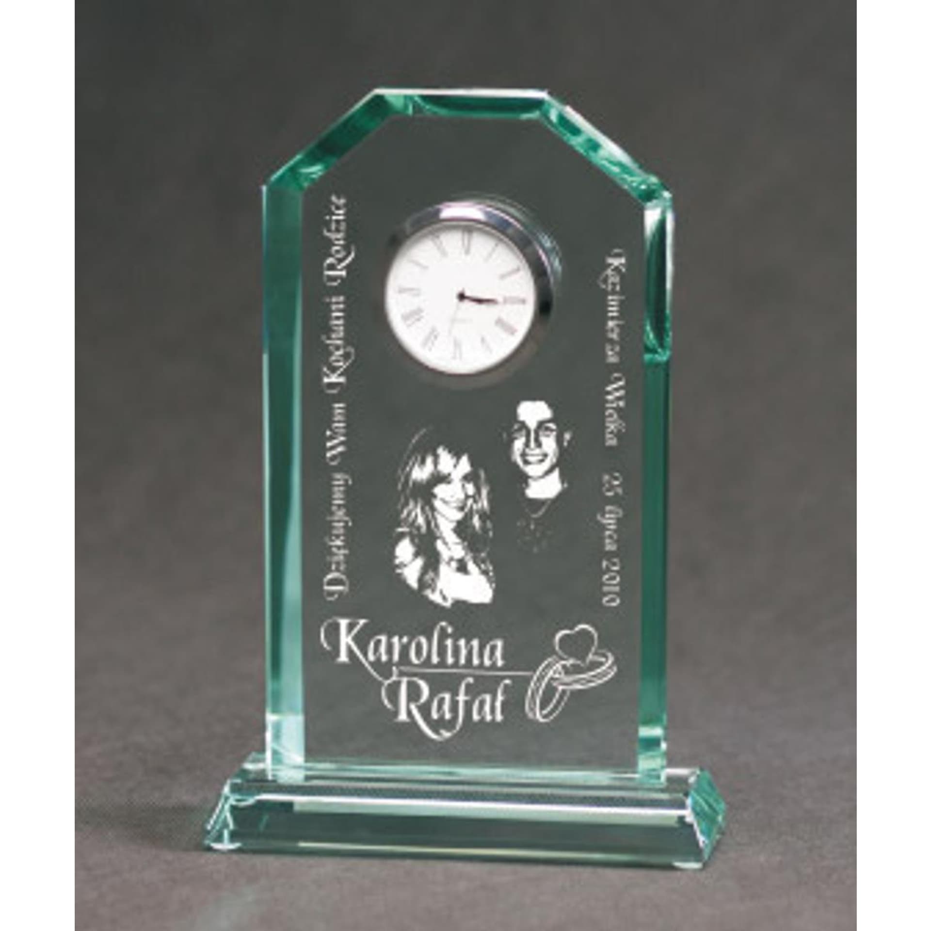 

Trofeum szklane grawerowane z etui