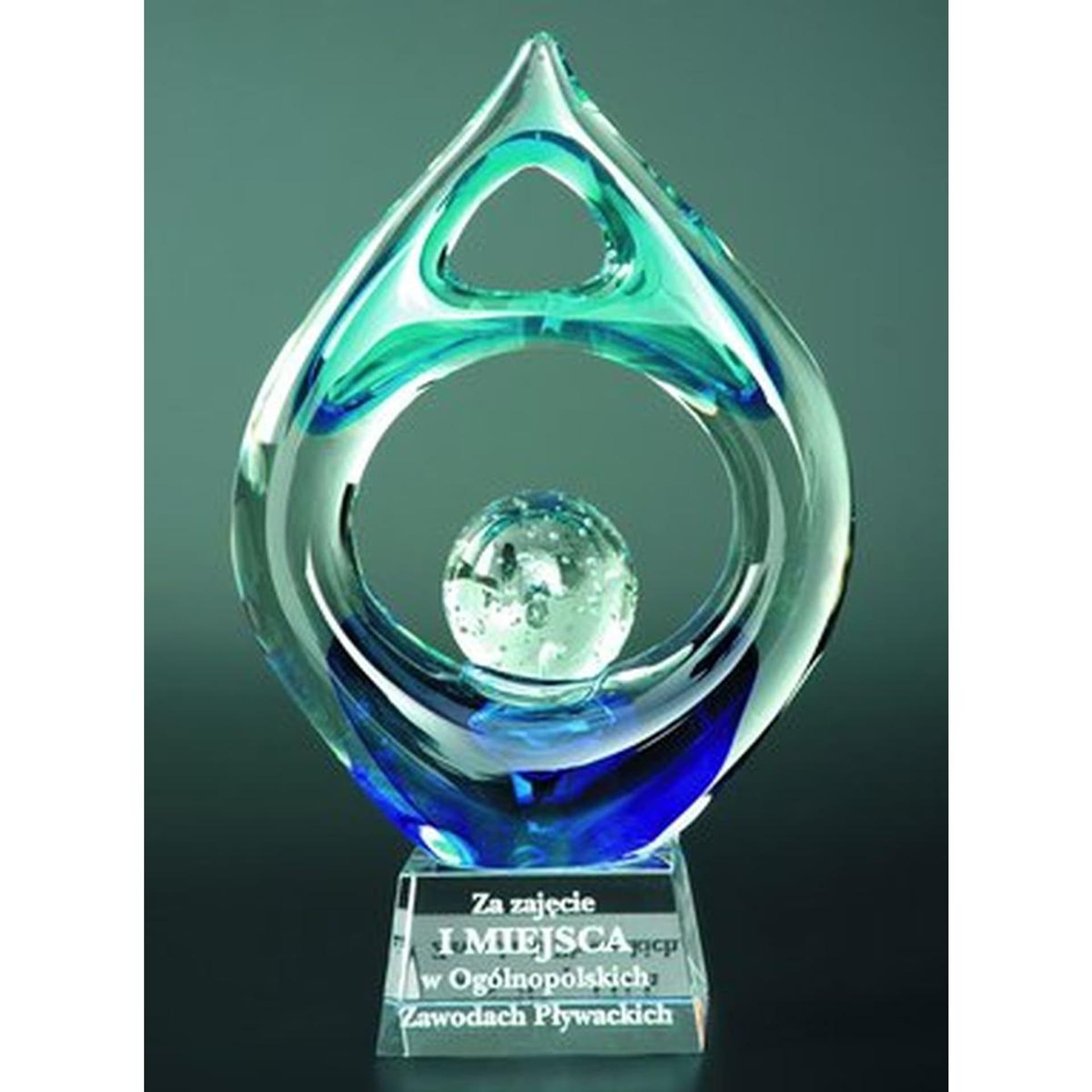 

Trofeum szklane grawerowane z etui