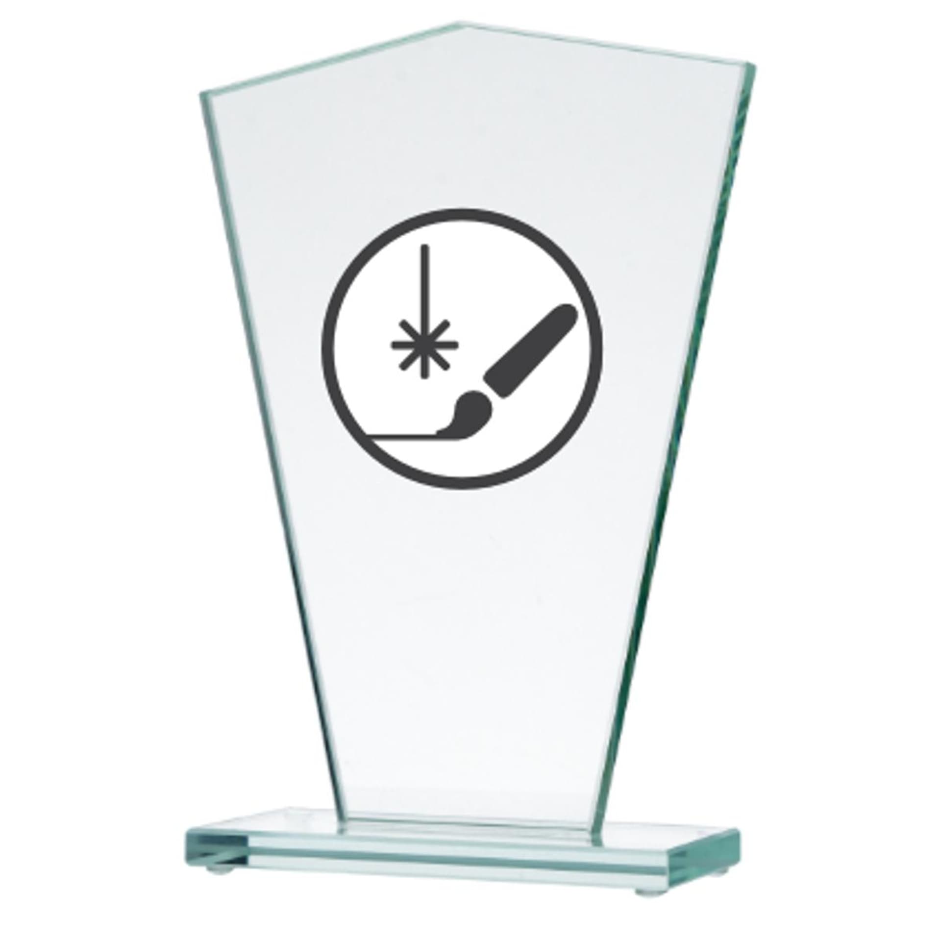 

Trofeum szklane grawerowane + wypełnienie farbą