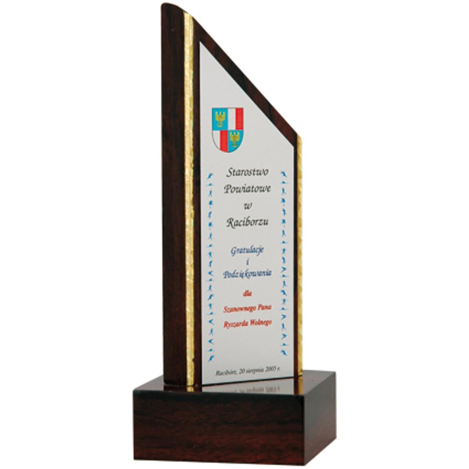 

Trofeum z tworzywa sztucznego grawerowane