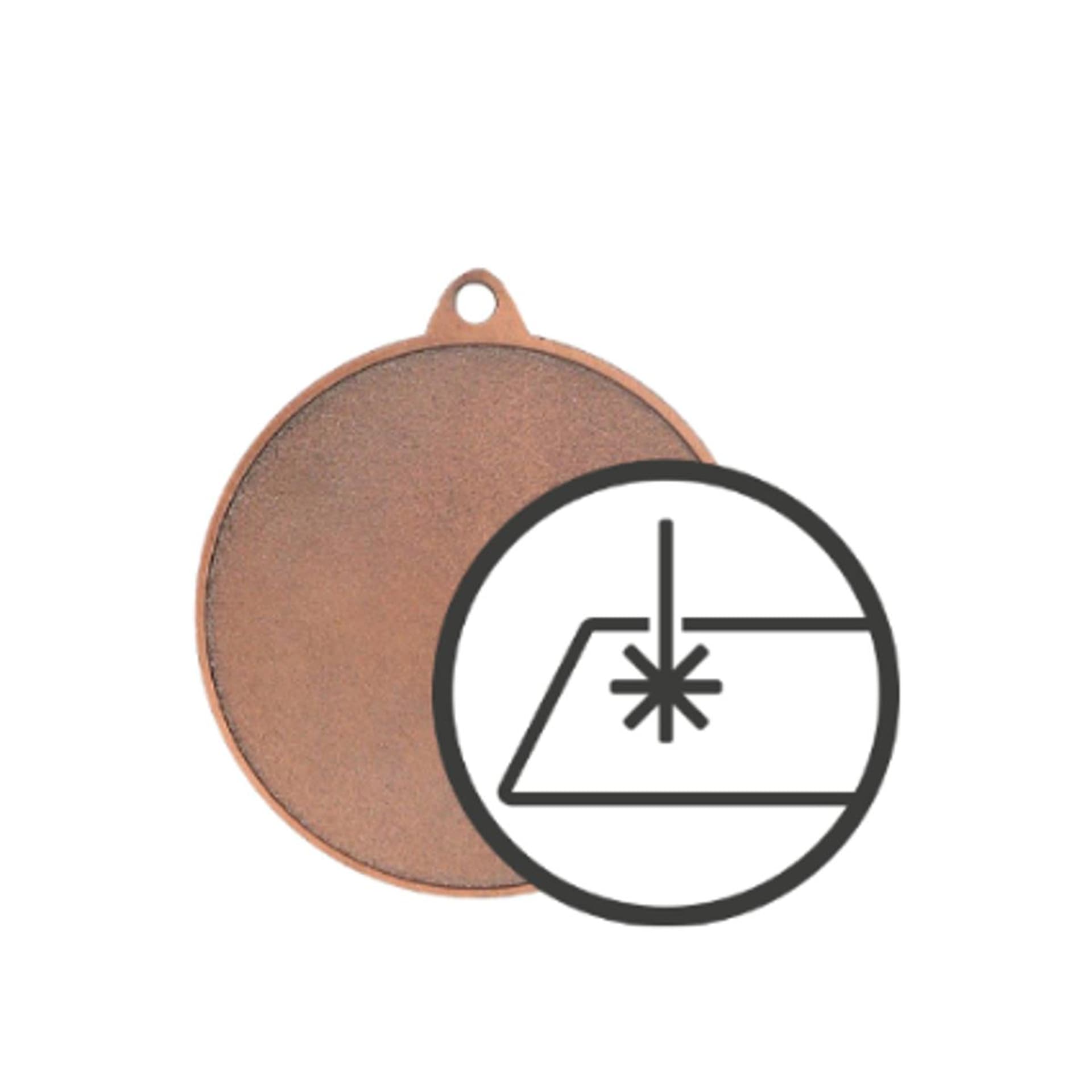 

Medal brązowy- pływanie - medal stalowy z grawerem na laminacie