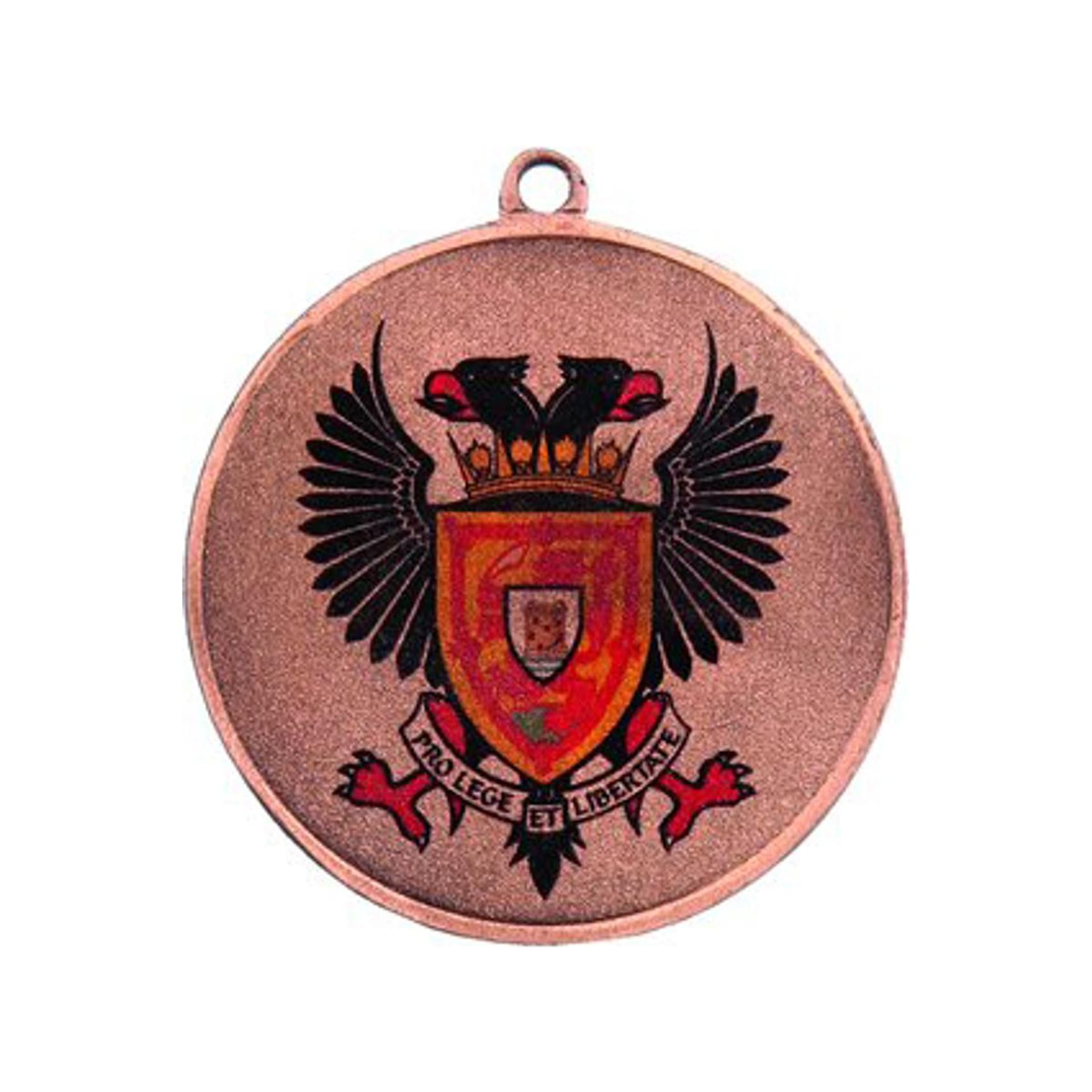 

Medal brązowy z miejscem na emblemat 25 mm - medal stalowy z nadrukiem kolorowym LuxorJet