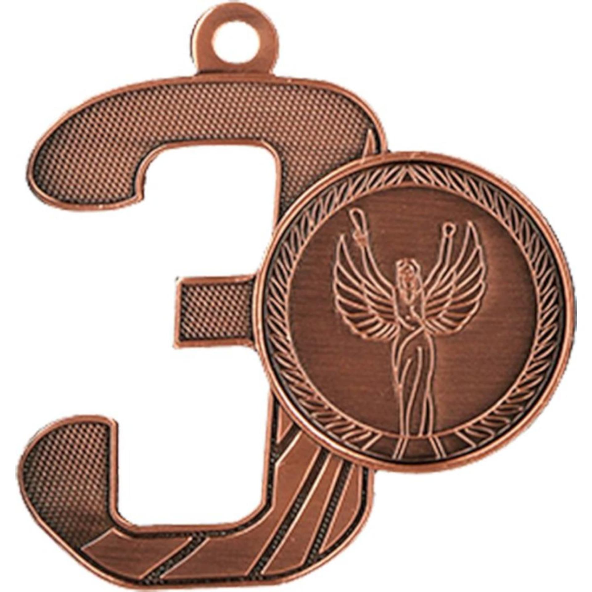

Medal brązowy trzecie miejsce z miejscem na emblemat 25 mm - medal stalowy