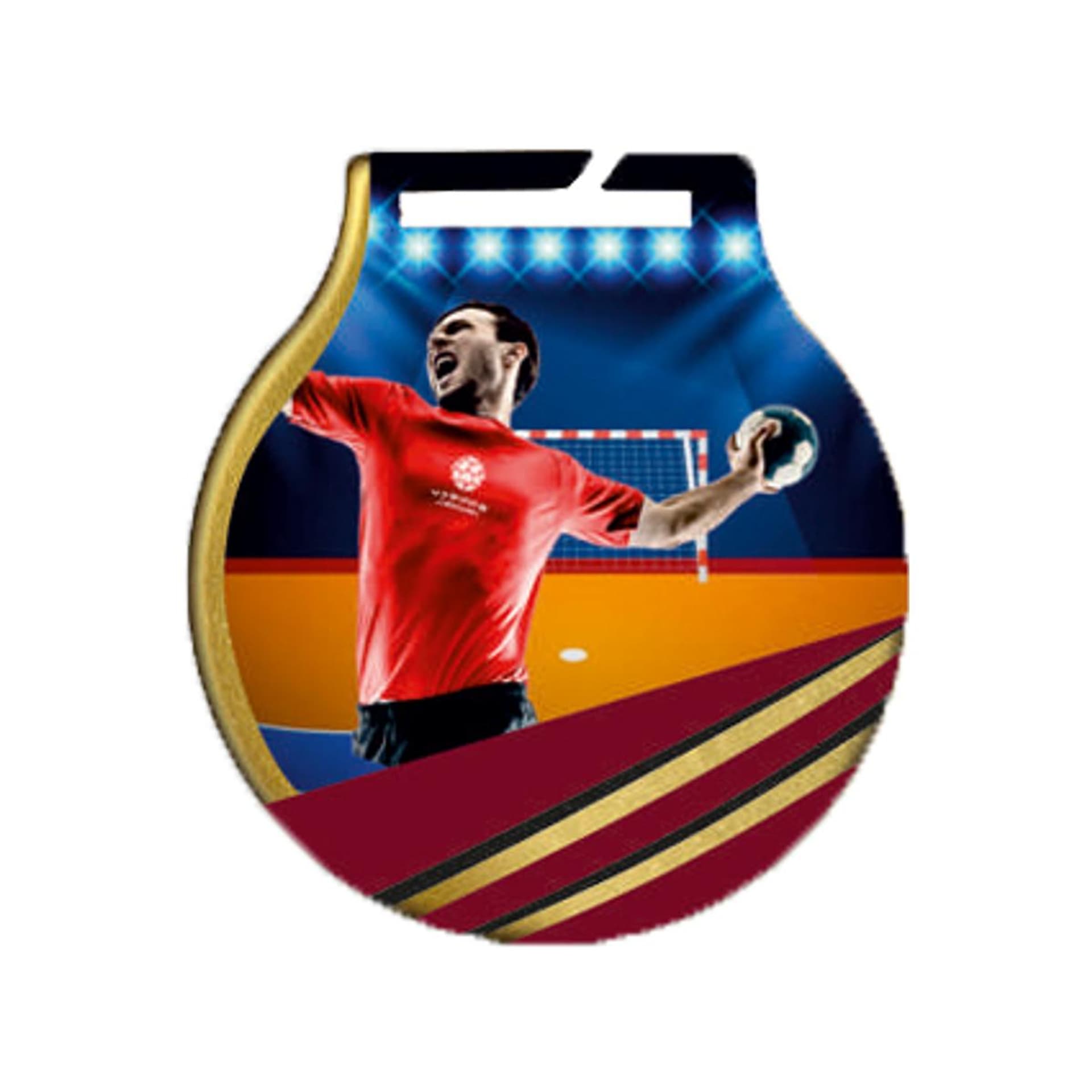 

Medal stalowy z usługą Q - PIŁKA RĘCZNA + grawer na laminacie