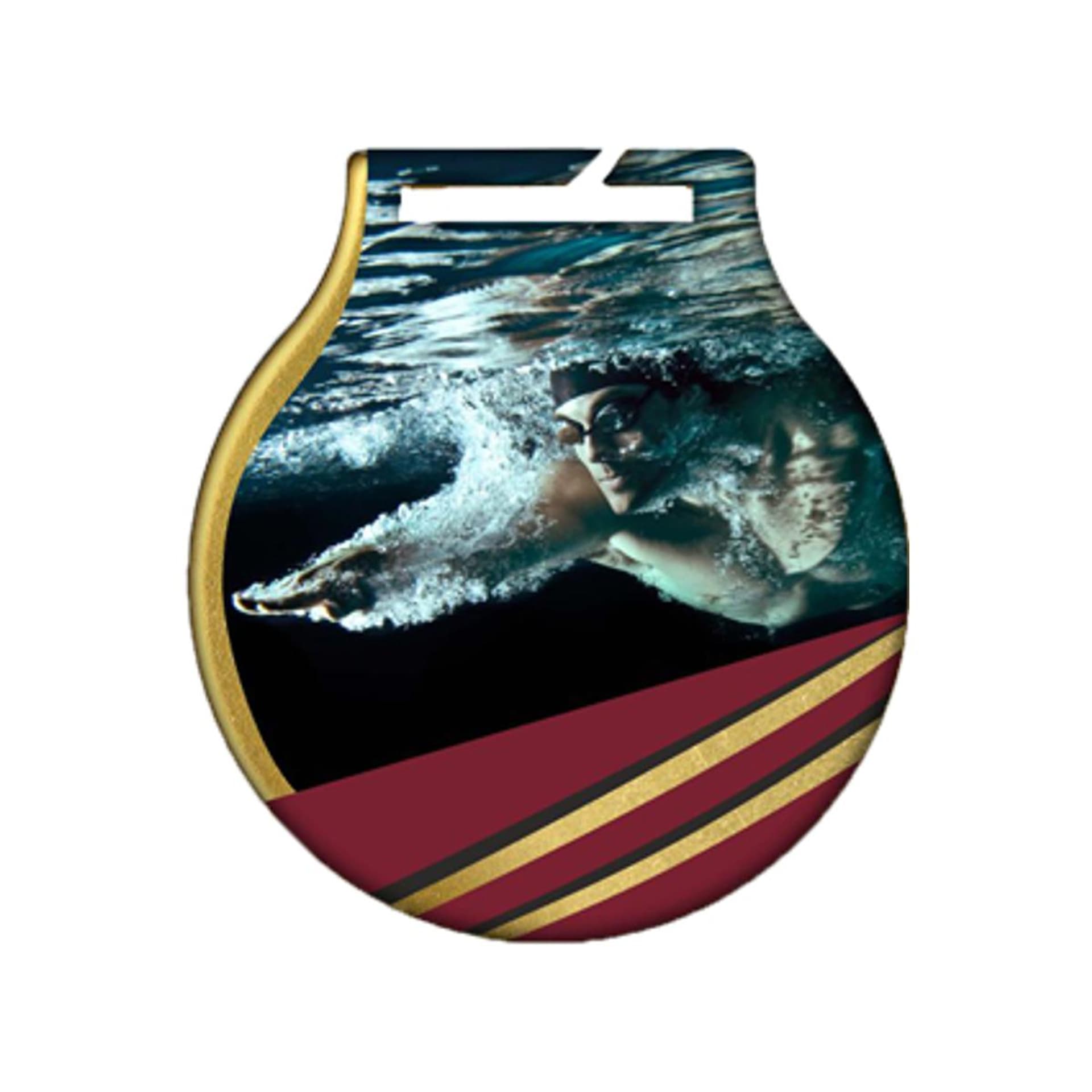 

Medal stalowy z usługą Q - PŁYWANIE