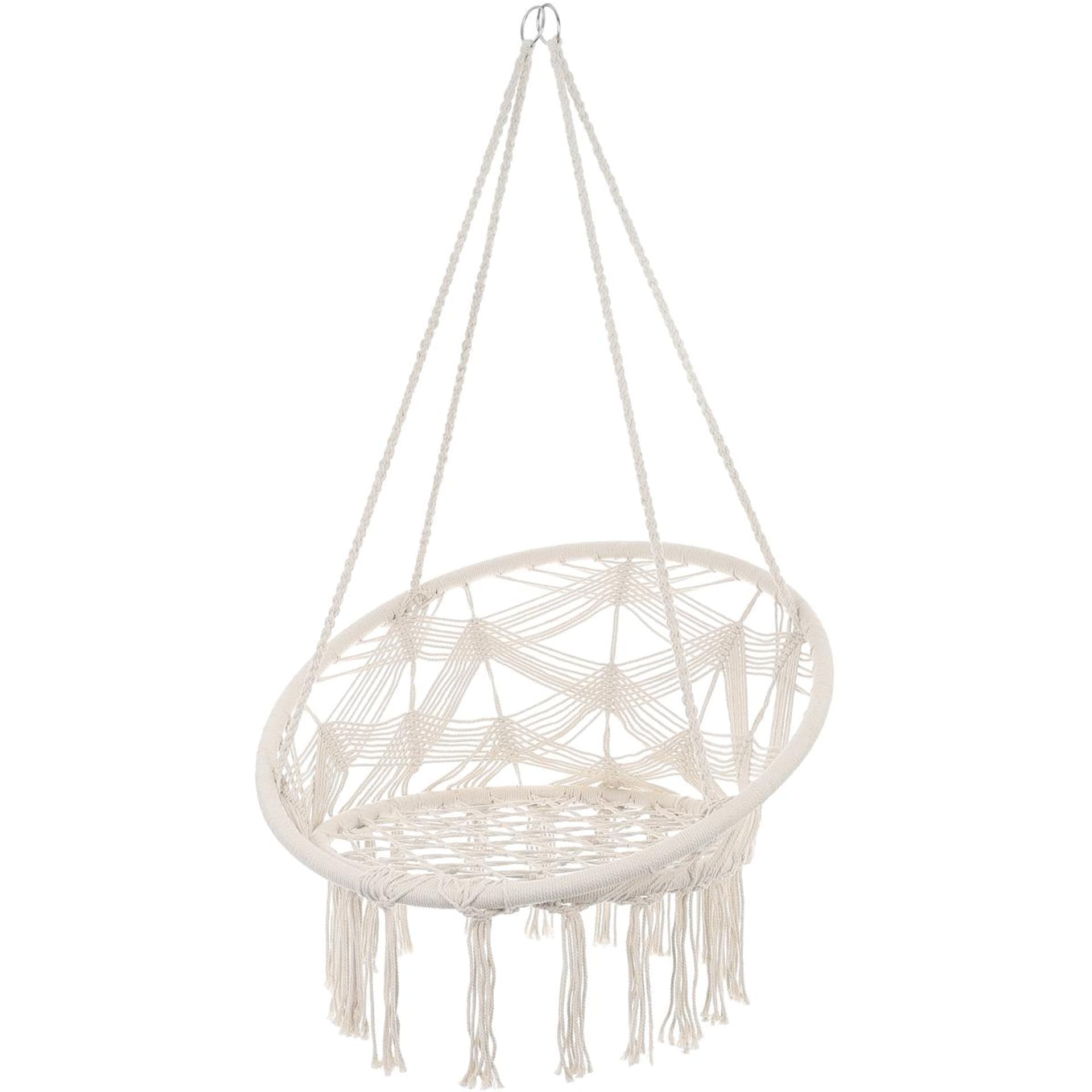 

HAMAK AŻUROWY FOTEL WISZĄCY 80x60CM BIAŁY NEW STYL