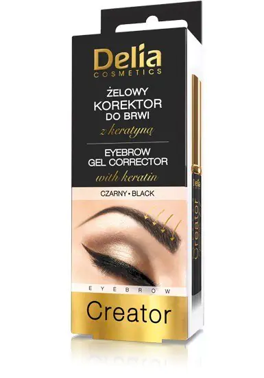 

Delia Cosmetics Korektor do brwi żelowy z keratyną - Czarny