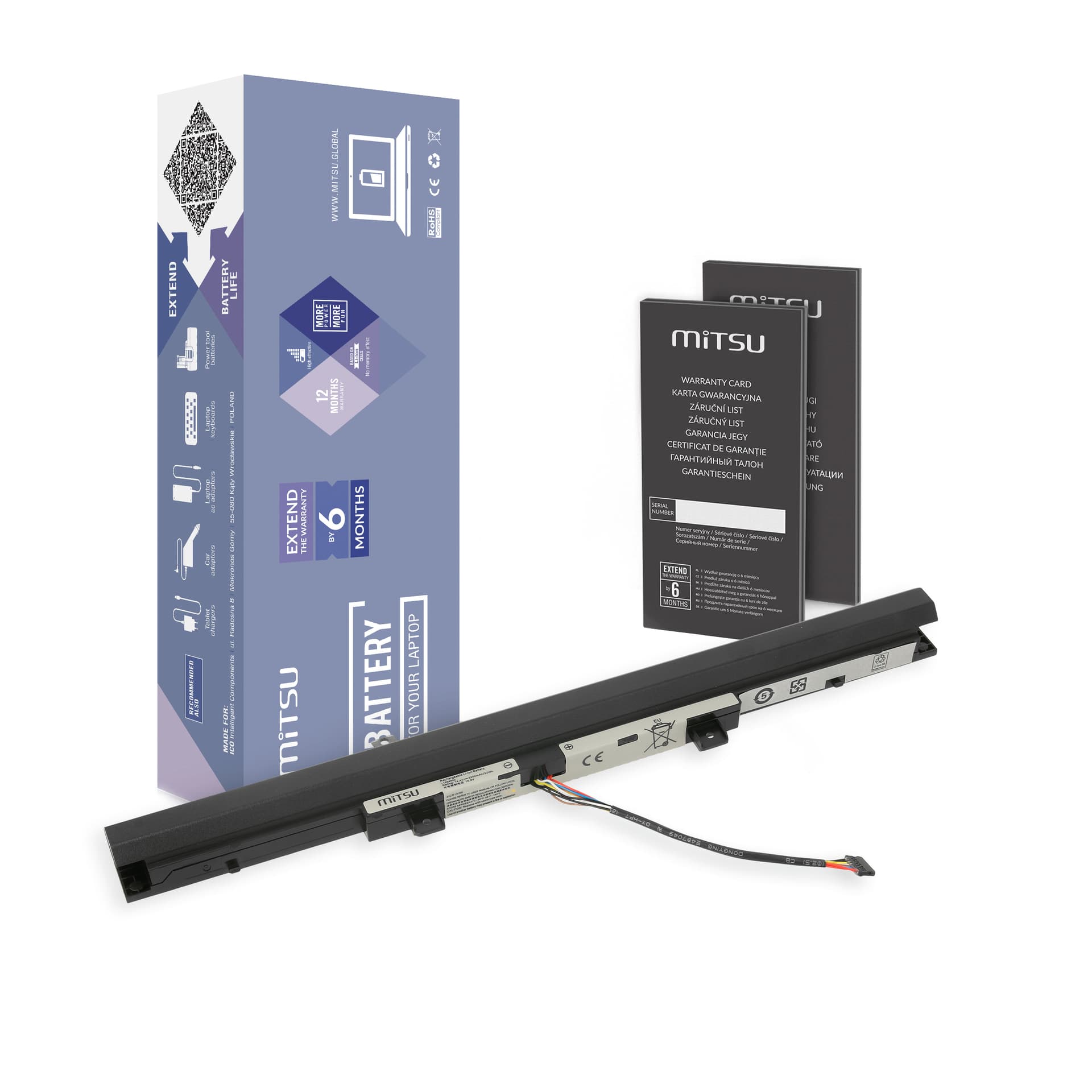 

Bateria Mitsu do Lenovo IdeaPad V310 V310-14ISK V310-15ISK