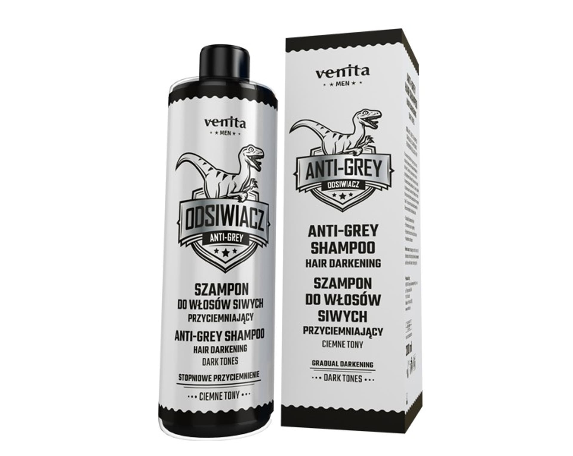 

VENITA Men Szampon przyciemniający do włosów siwych - ciemne tony 200ml