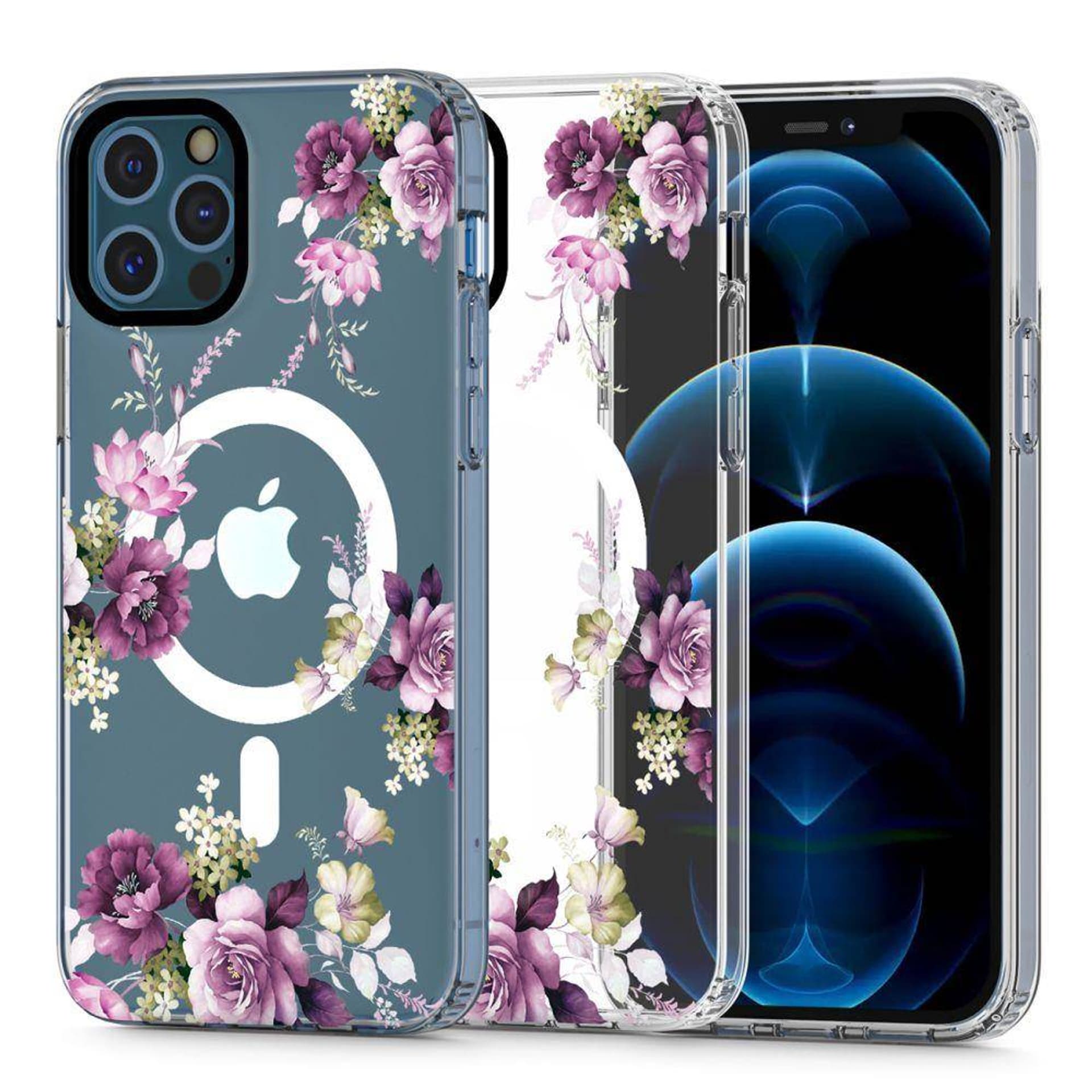 

Etui IPHONE 12 / 12 PRO Tech-Protect MagMood MagSafe Spring Floral transparentne