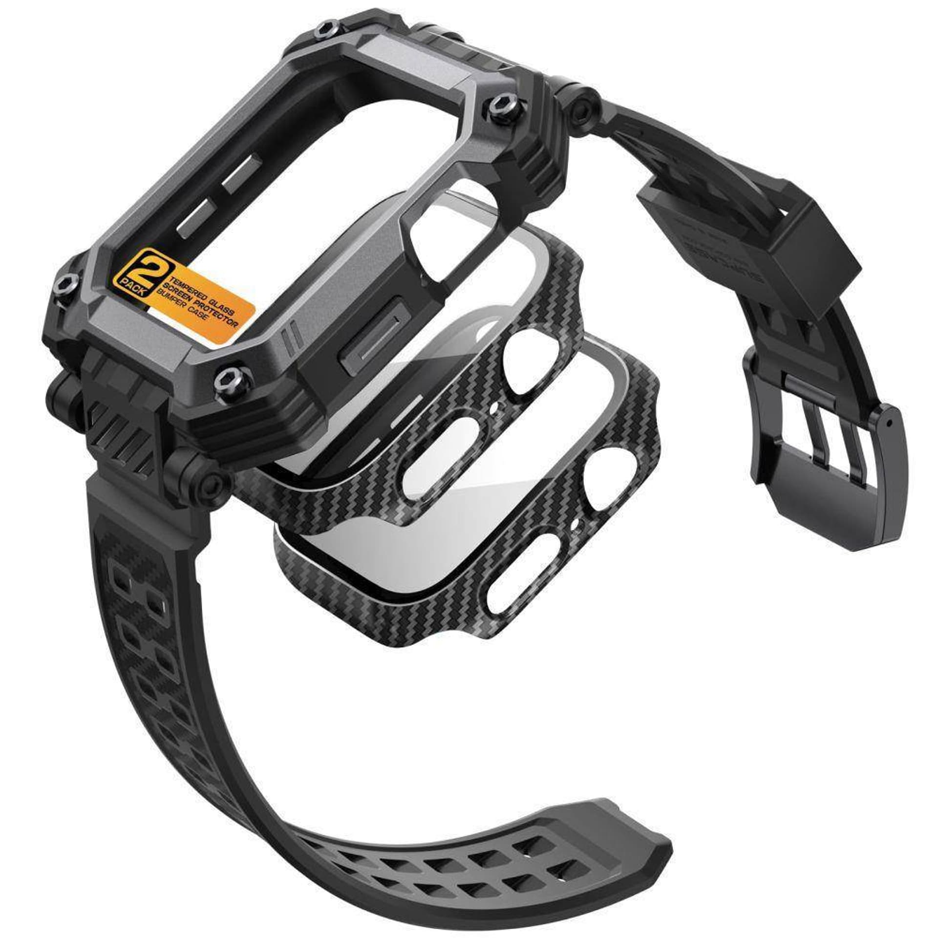 

Etui + Szkło Hartowane APPLE WATCH 4 / 5 / 6 / 7 / 8 / SE ( 44 / 45 MM) Supcase Unicorn Beetle Pro & Tempered Glass czarne, 44 / 45 mm) supcase unicorn beetle pro & tempered glass czarn