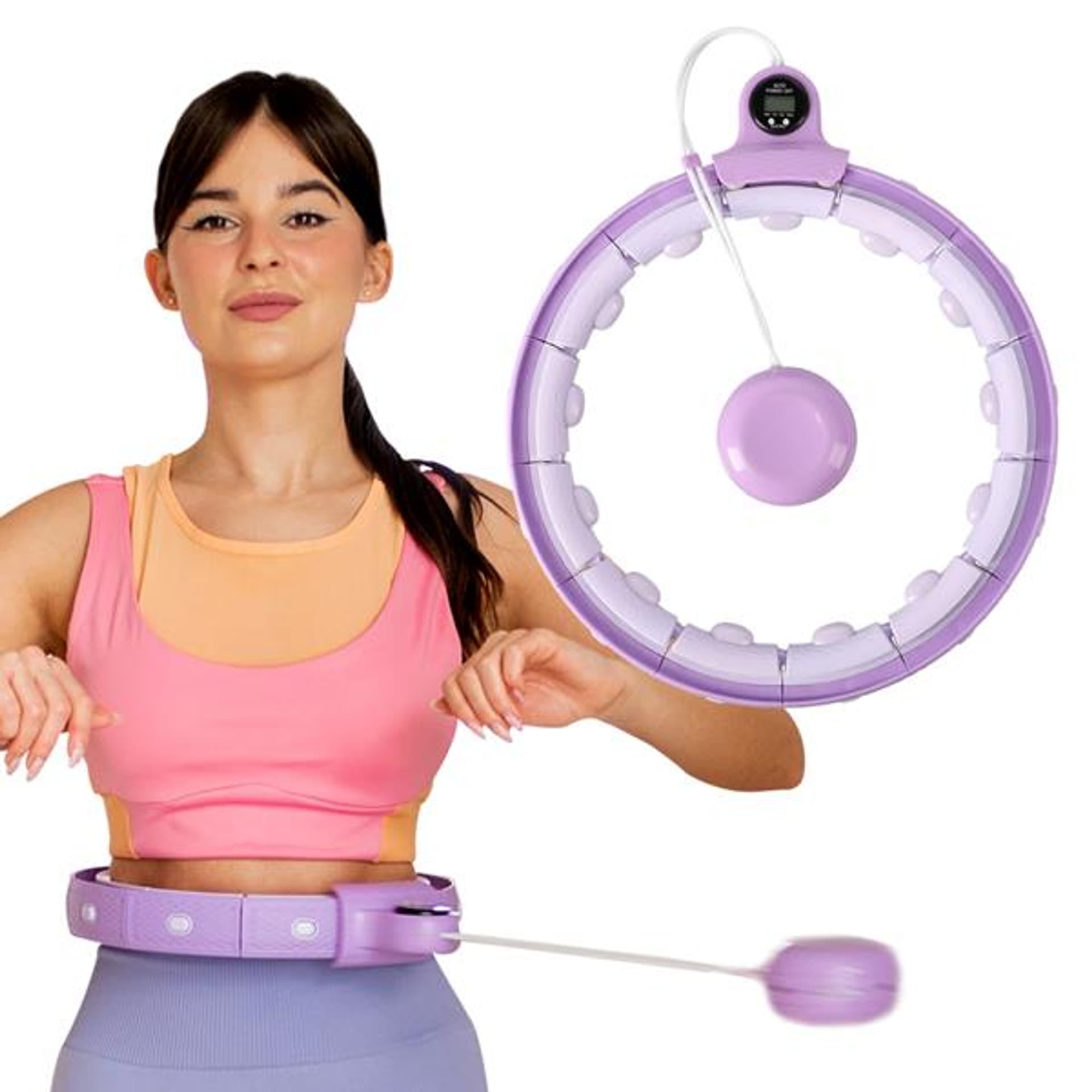 

FH02 VIOLET HULA HOP Z OBCIĄŻNIKIEM + LICZNIK