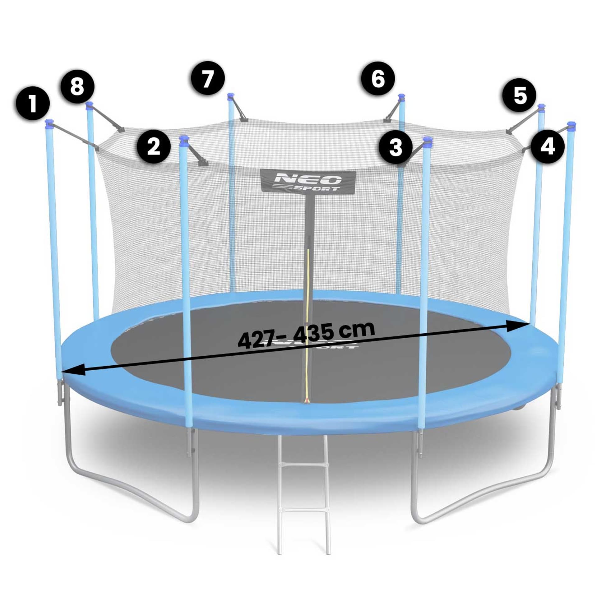 

Siatka wewnętrzna do trampolin 435cm 14ft Neo-Sport