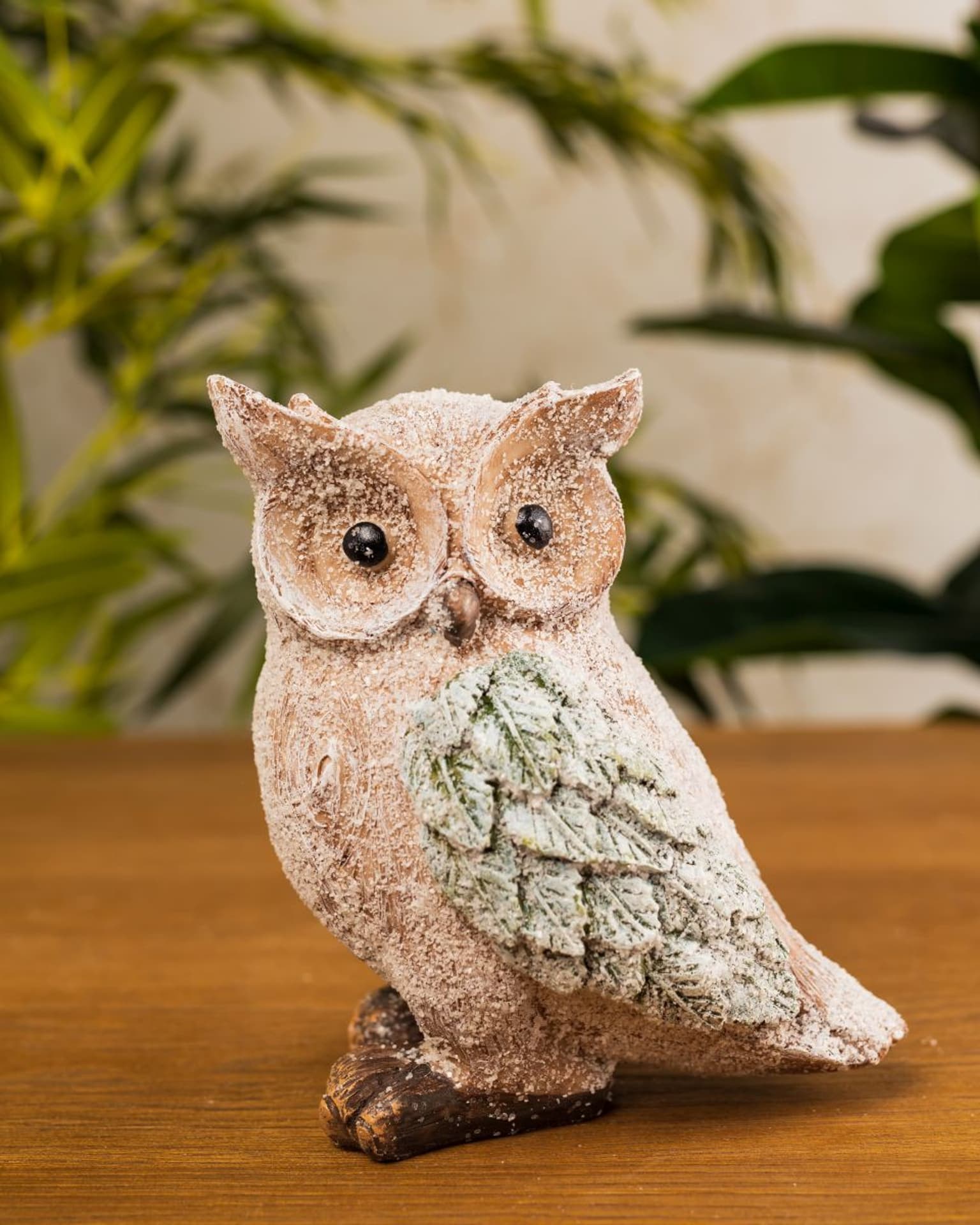 

Figurka sowy z brokatem 18 cm wzór 2