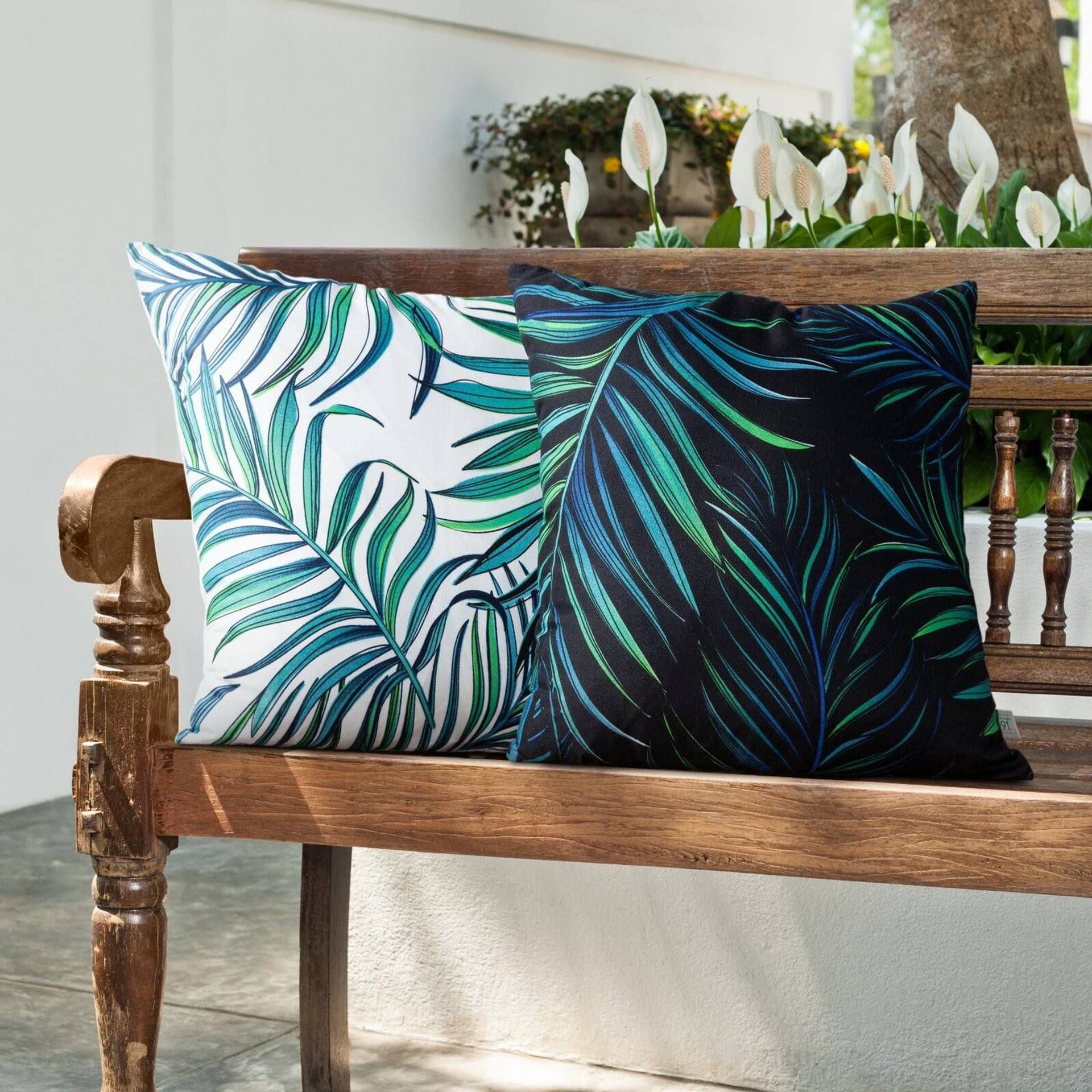 

Poszewka PALMS2 40x40 biała palmy