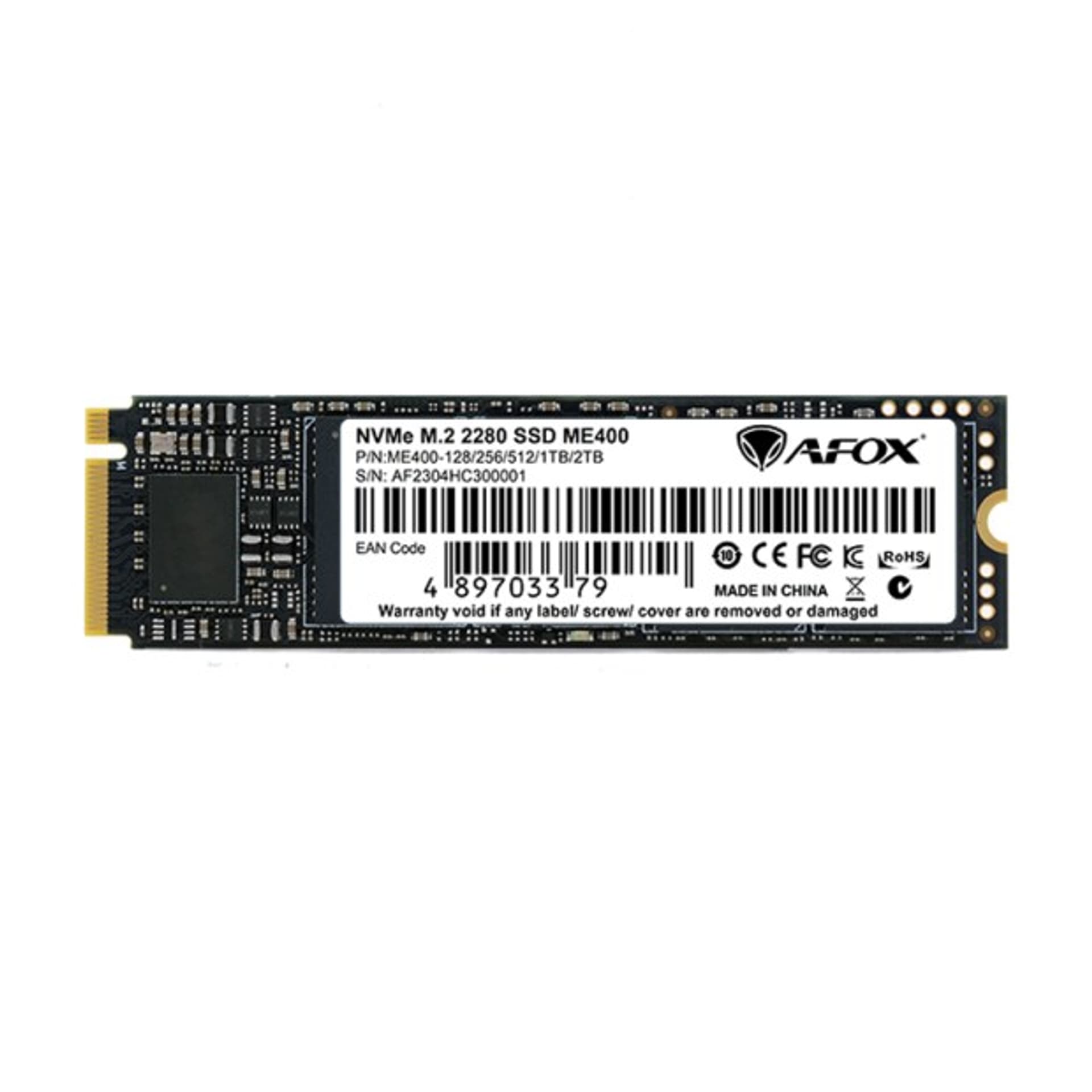 

AFOX ME400 SSD M.2 PCI-E 4.0 X4 1TB TLC 7.3 / 5.2 GB/S NVME ME400-1024GN