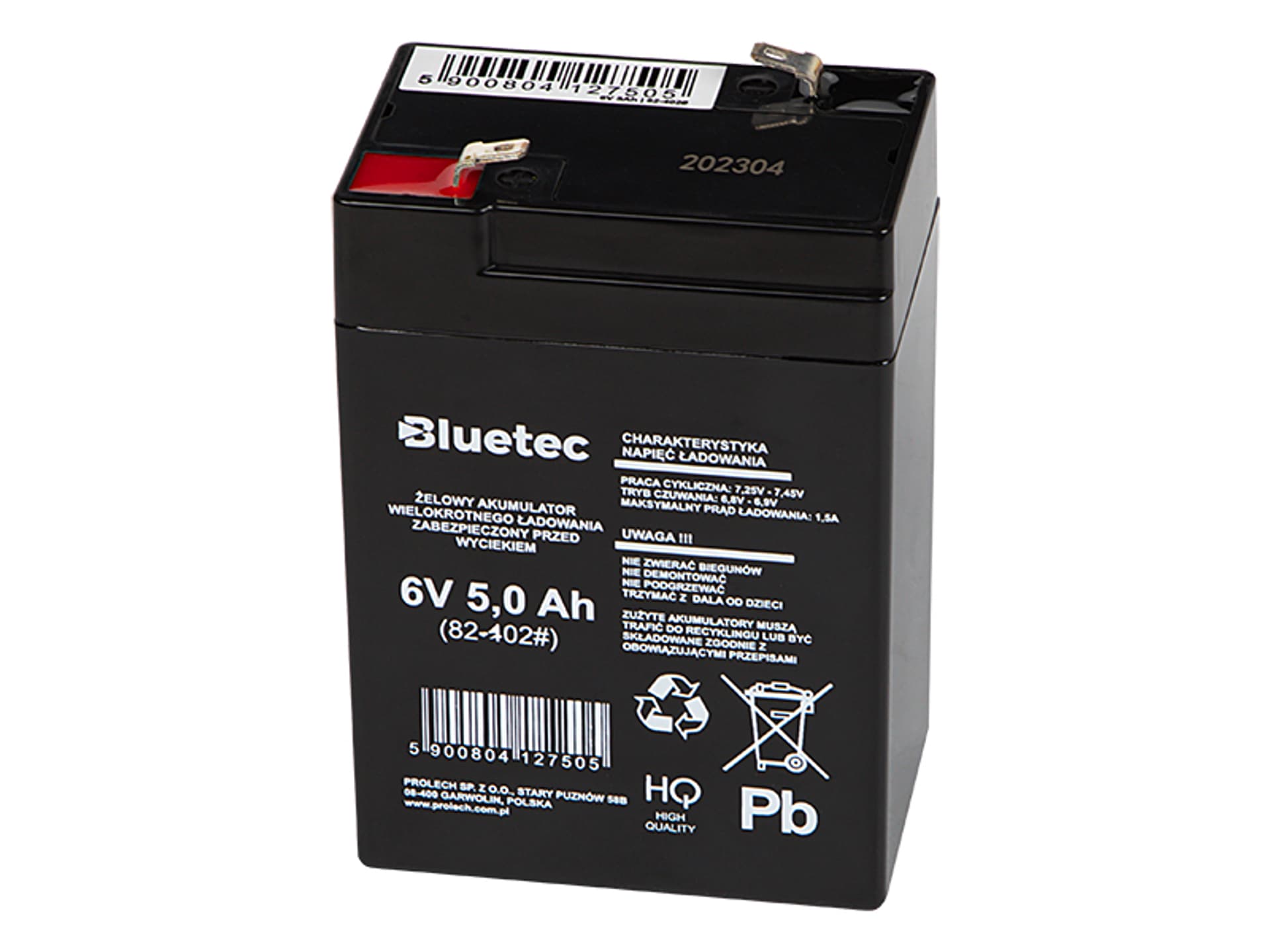 

82-402# Akumulator żelowy 6v 5ah bluetec