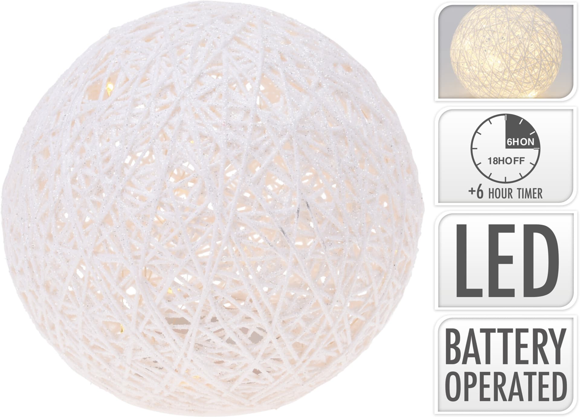 

KULA 15LED 15CM BIAŁA BŁYSZCZĄCA