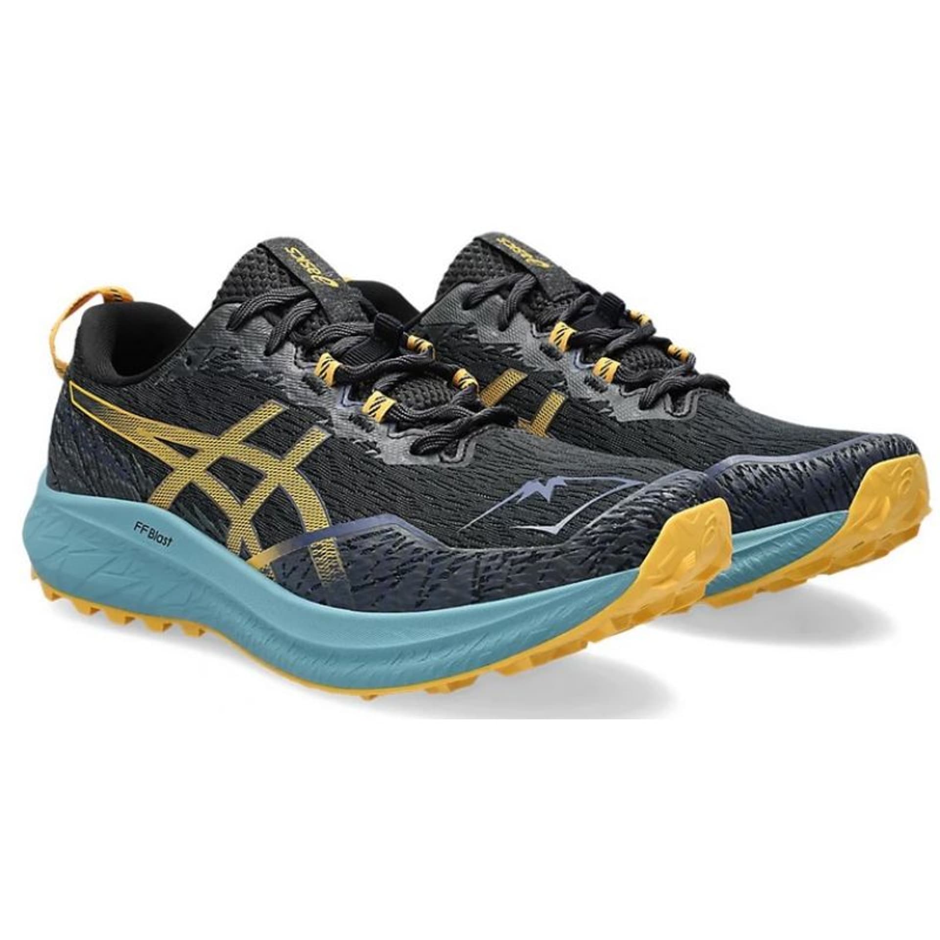 

Buty do biegania Asics Fuji Lite 4 M 1011B698 (kolor Czarny. Niebieski. Żółty, rozmiar 45)