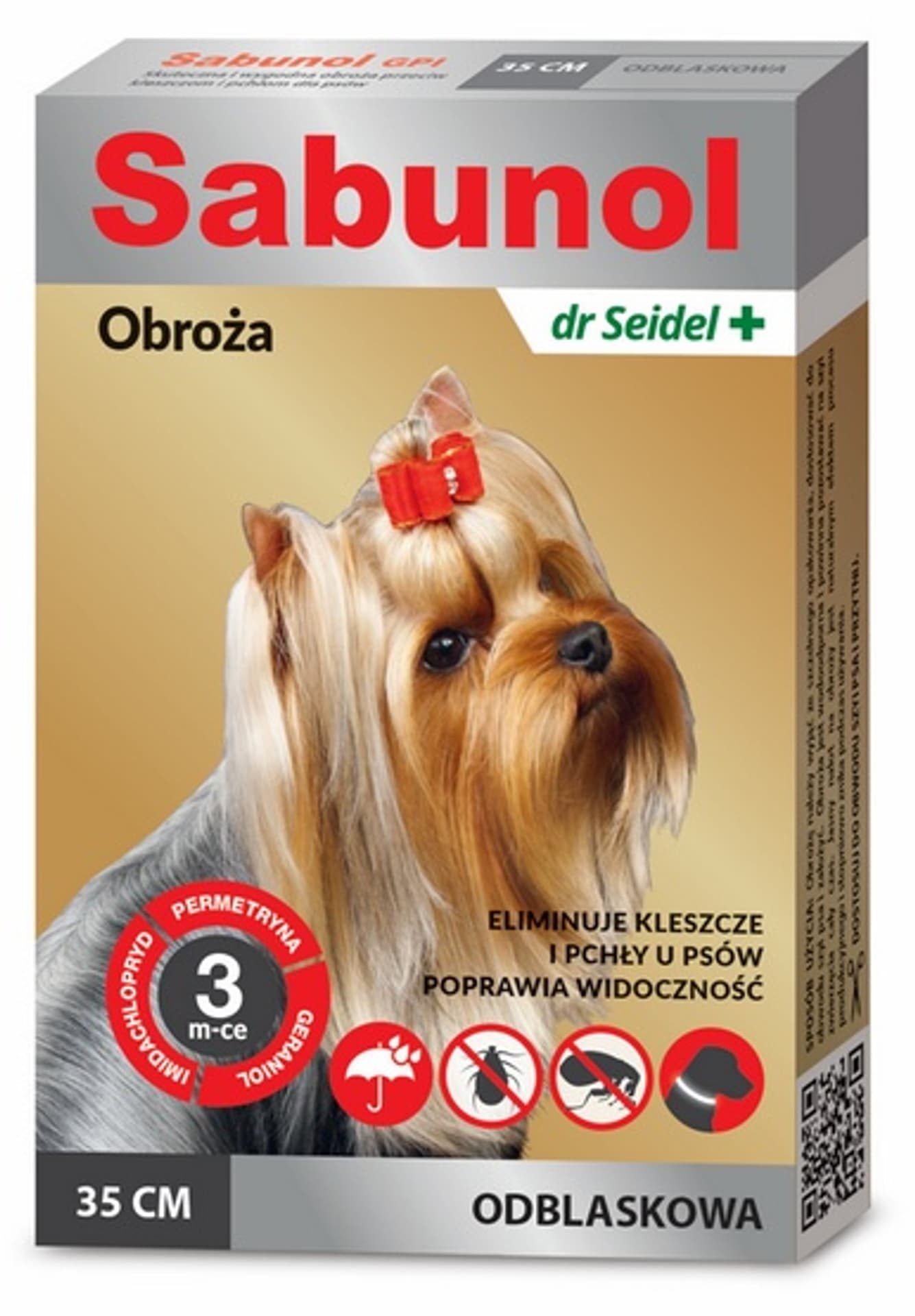 

Sabunol GPI Obroża przeciw pchłom dla yorka odblaskowa 35cm