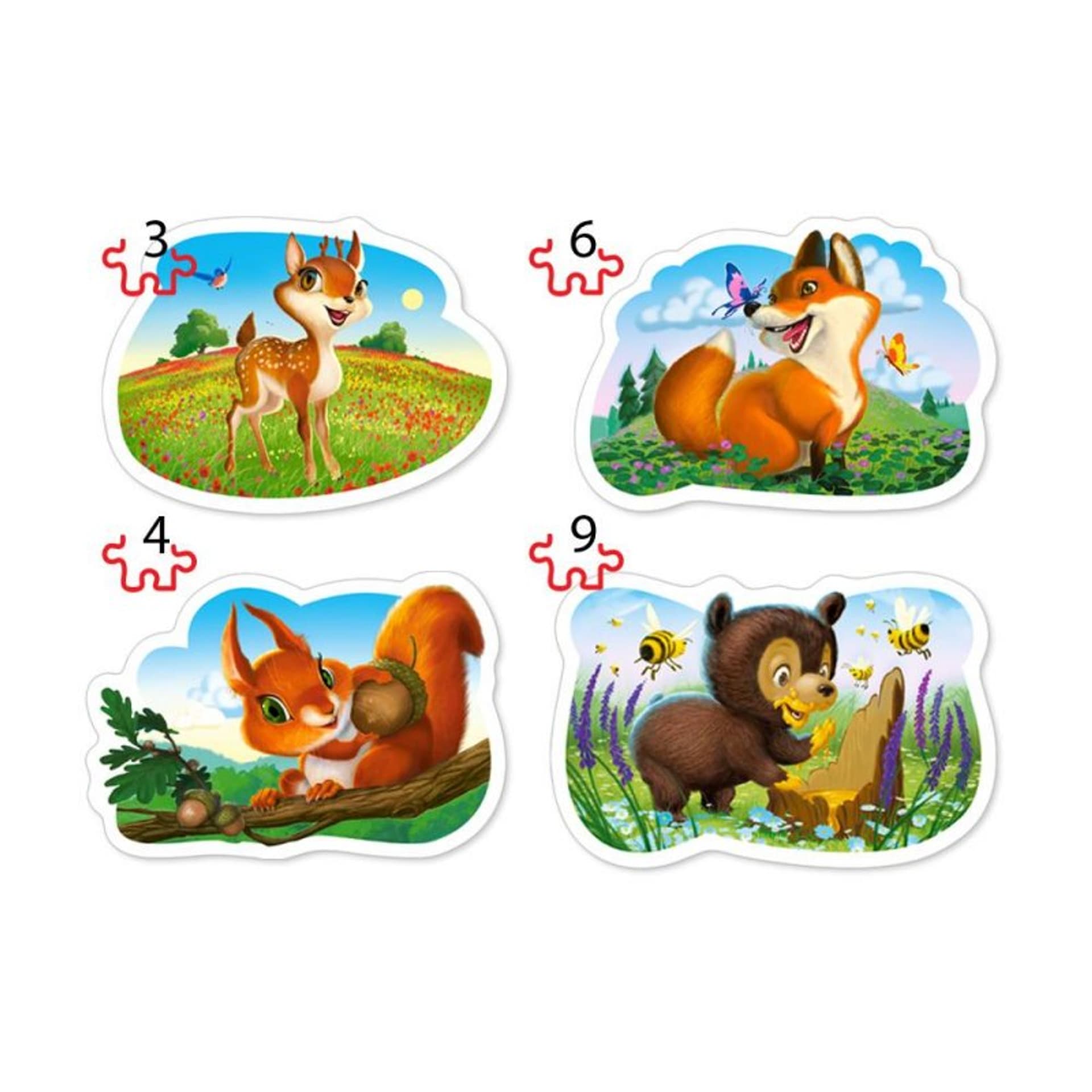 

Puzzle 4w1 forest animals