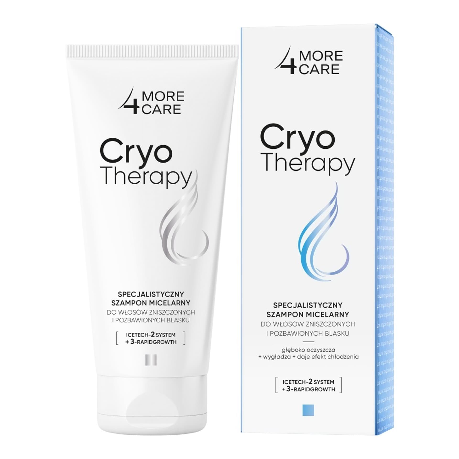 

More4Care CryoTherapy Micelarny Szampon do włosów zniszczonych i pozbawionych blasku 200ml