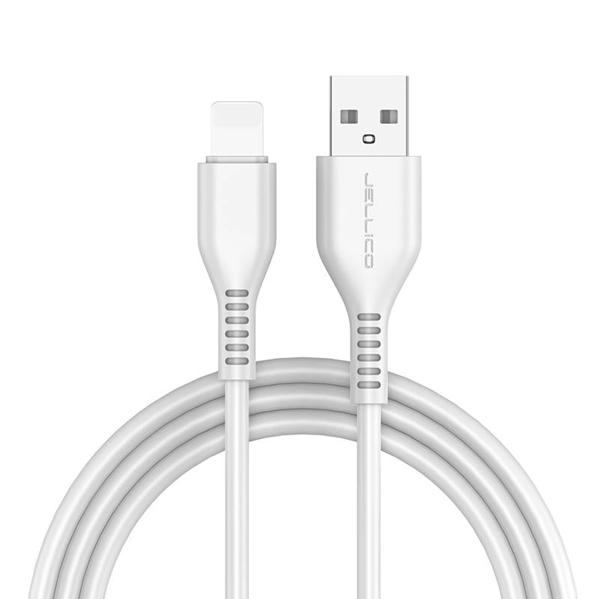 

Ładowarka Sieciowa USB 2.1A JELLICO C5 + Kabel USB LIGHTNING IPHONE biała