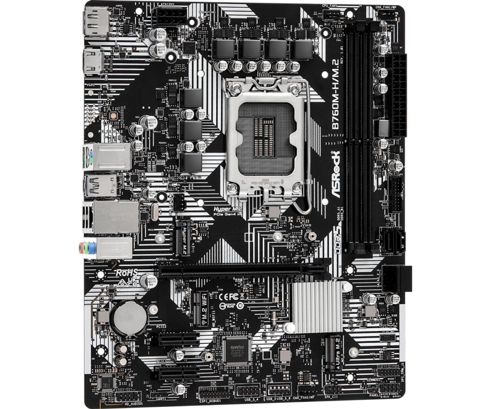 

Płyta główna ASROCK B760M-H/M.2 LGA1700 MICRO ATX