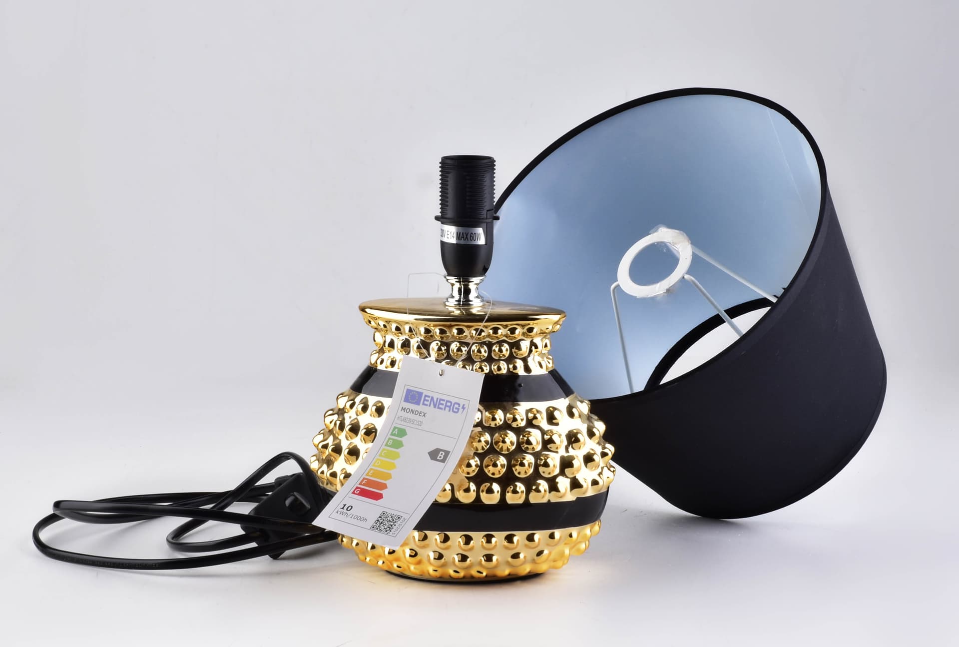 

LARA JET GOLD LAMPA h33x19cm