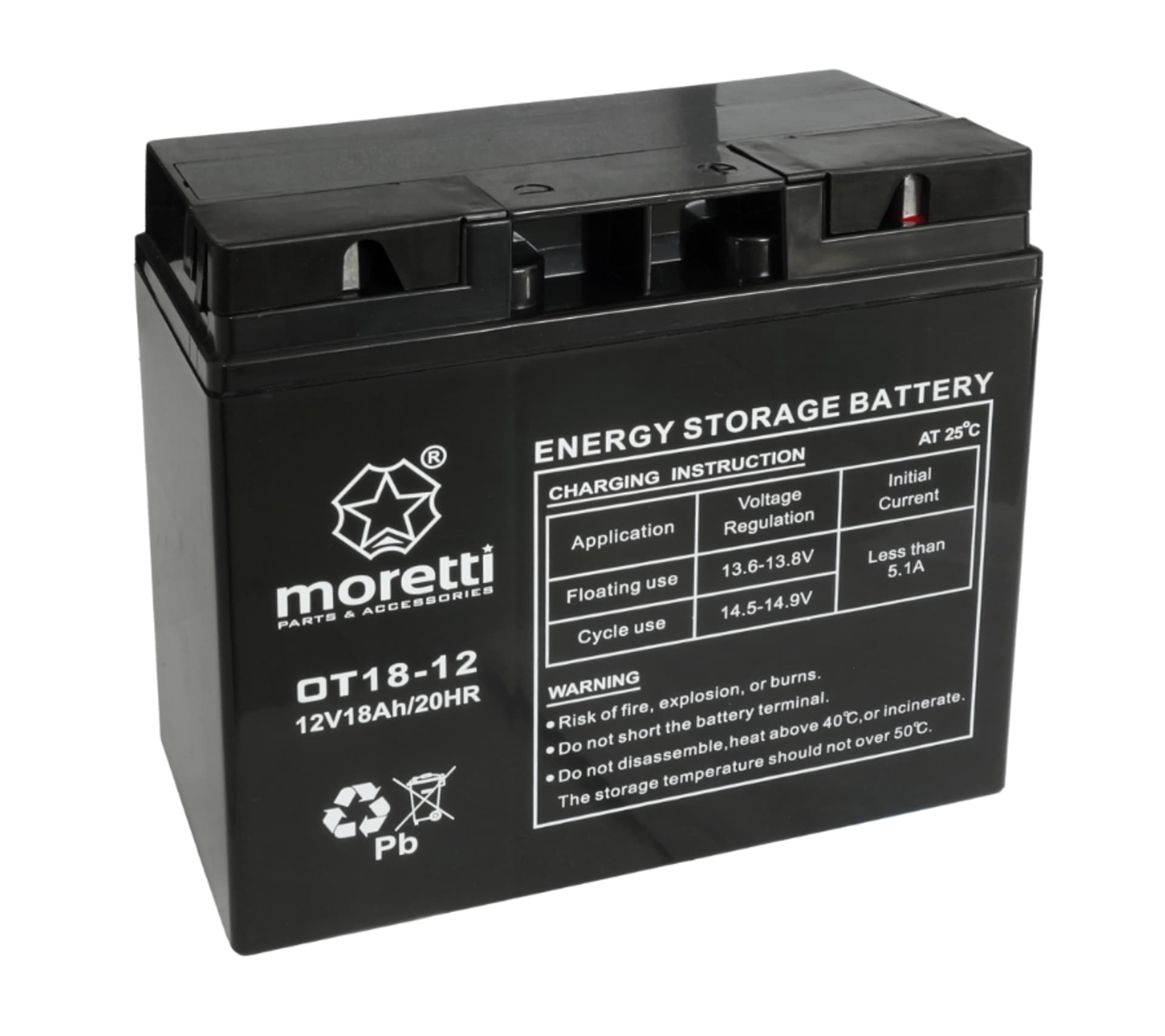 

Akumulator Moretti (Gel) OT 12V/18AH do kosiarki, Gel) ot 12v/18ah do kosiark