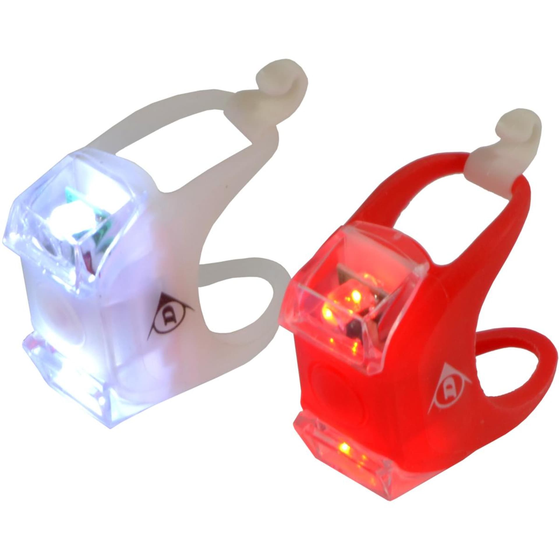 

ZESTAW SILIKONOWYCH LAMP ROWEROWYCH LED PRZÓD TYŁ DELUXE DUNLOP 2 LED