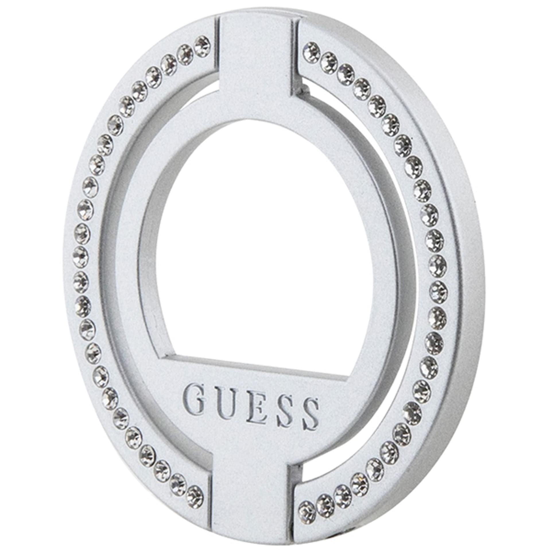 

Guess MagSafe Ring stand GUMRSALDGS srebrny/silver Rhinestone