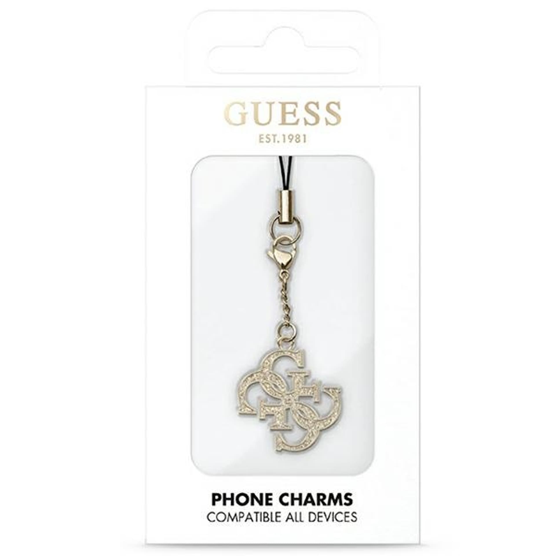 

Guess zawieszka GUCPM4GID Phone Strap 4G Glitter Charm